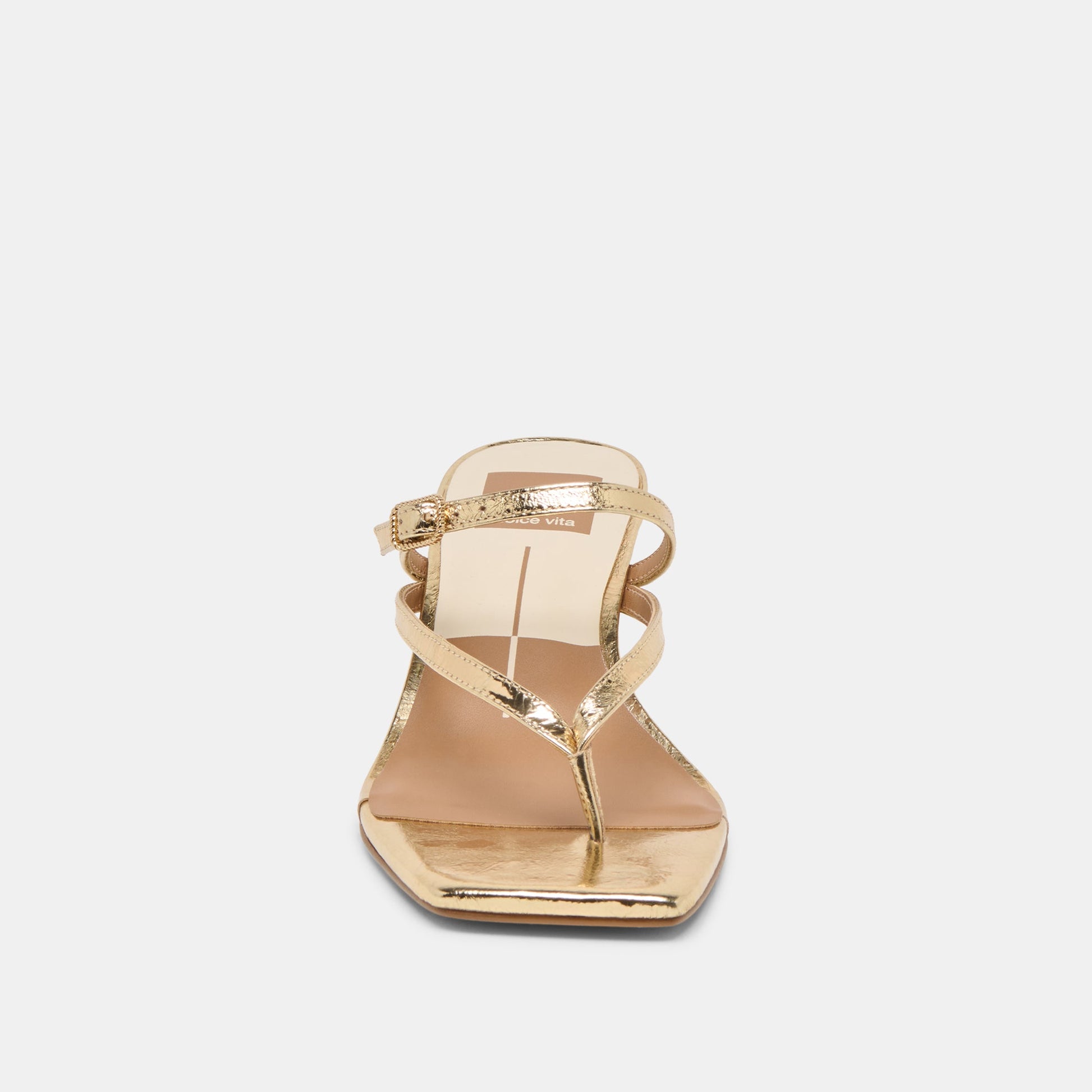 Biaga Gold Distressed Leather Heels