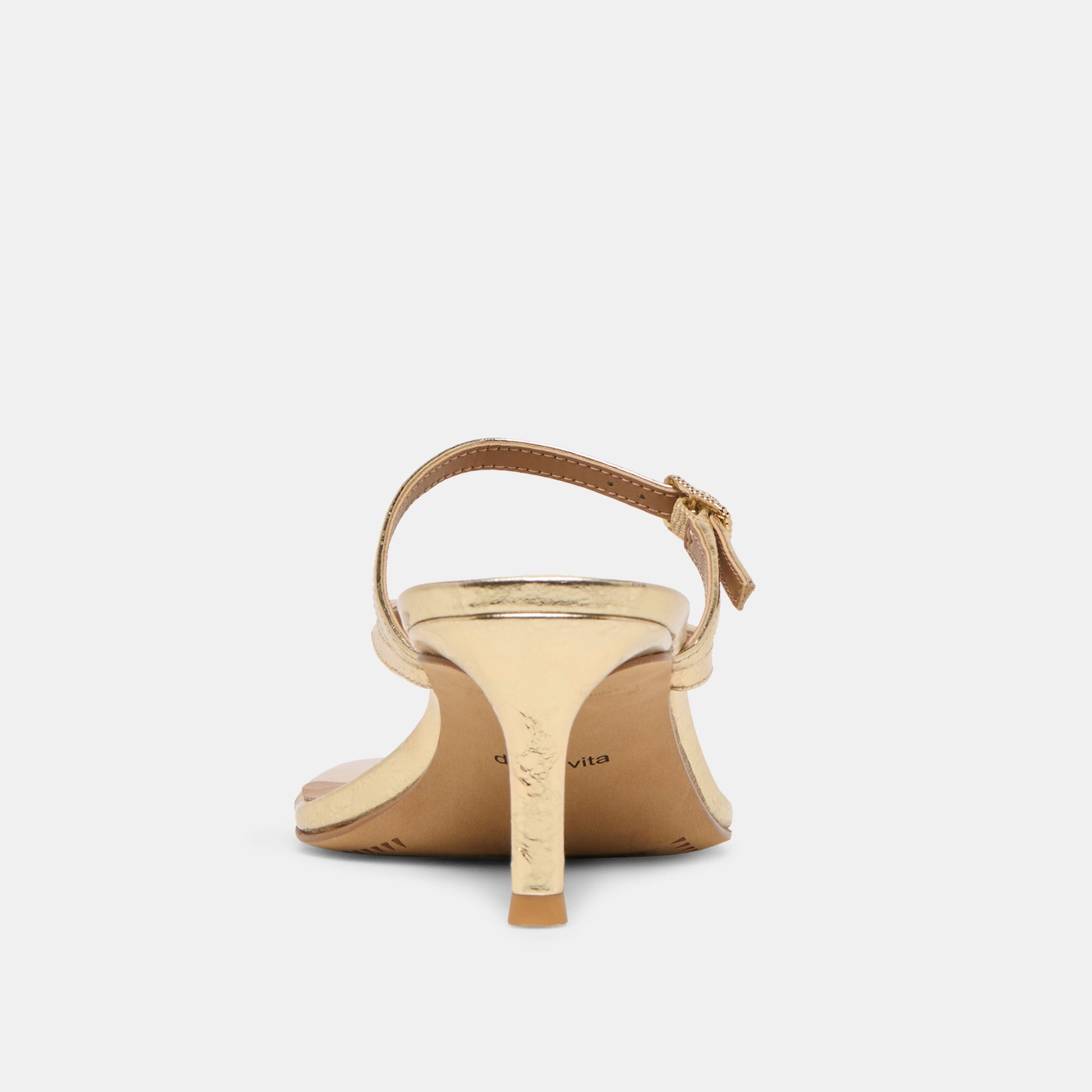 Biaga Gold Distressed Leather Heels