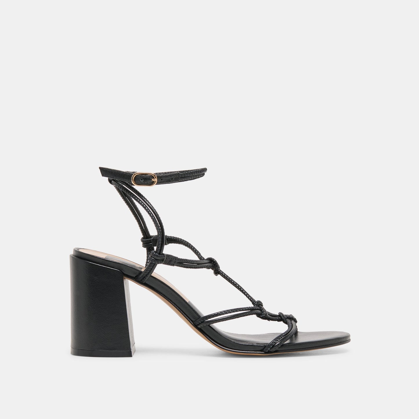 Fizzy Black Leather Heels