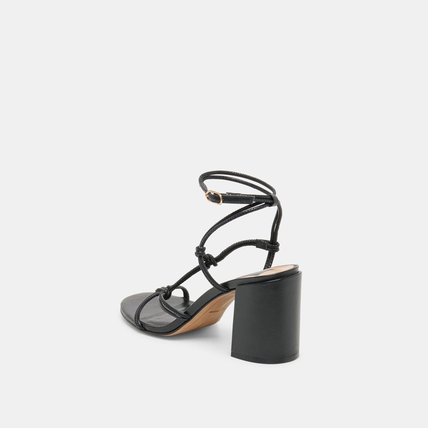 Fizzy Black Leather Heels