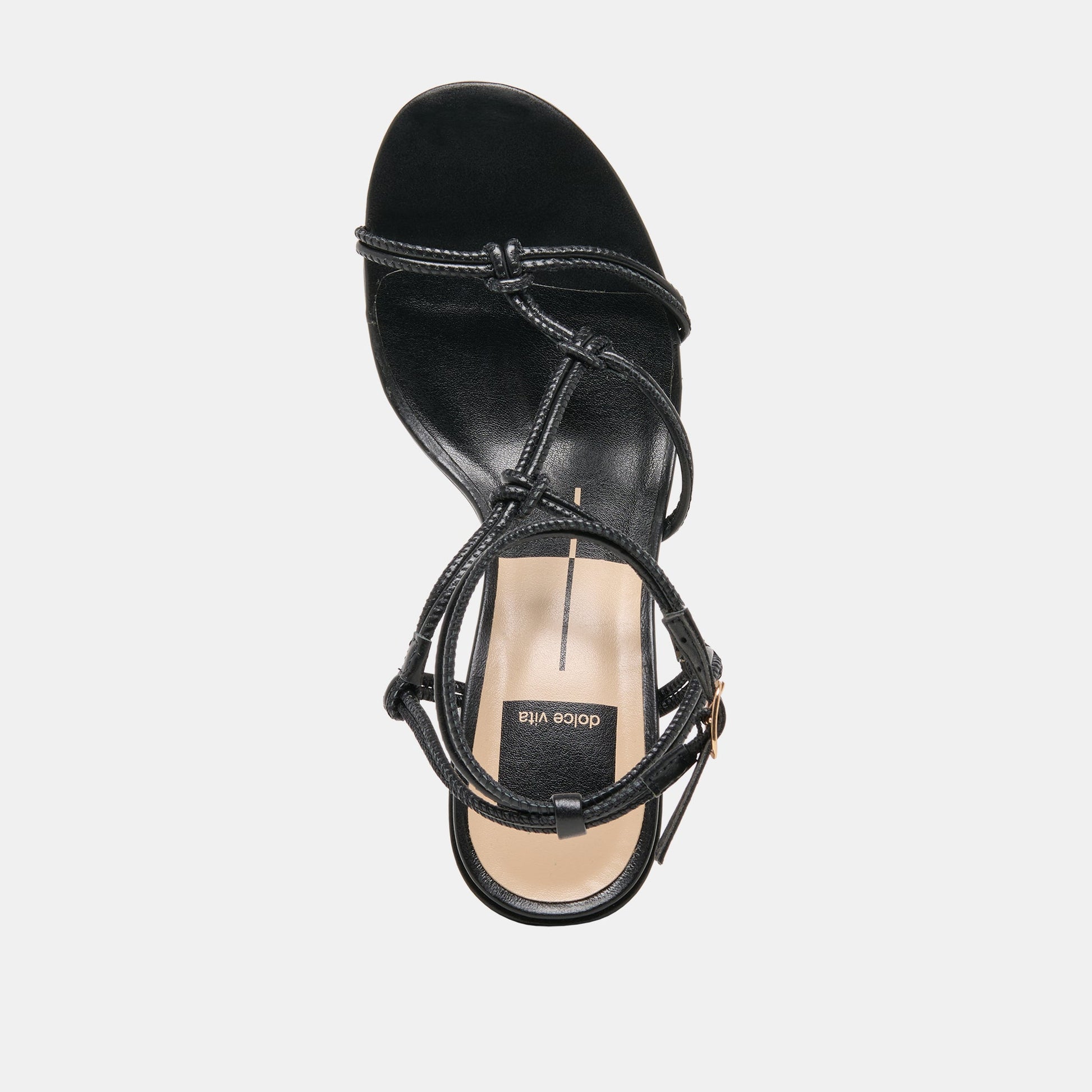 Fizzy Black Leather Heels