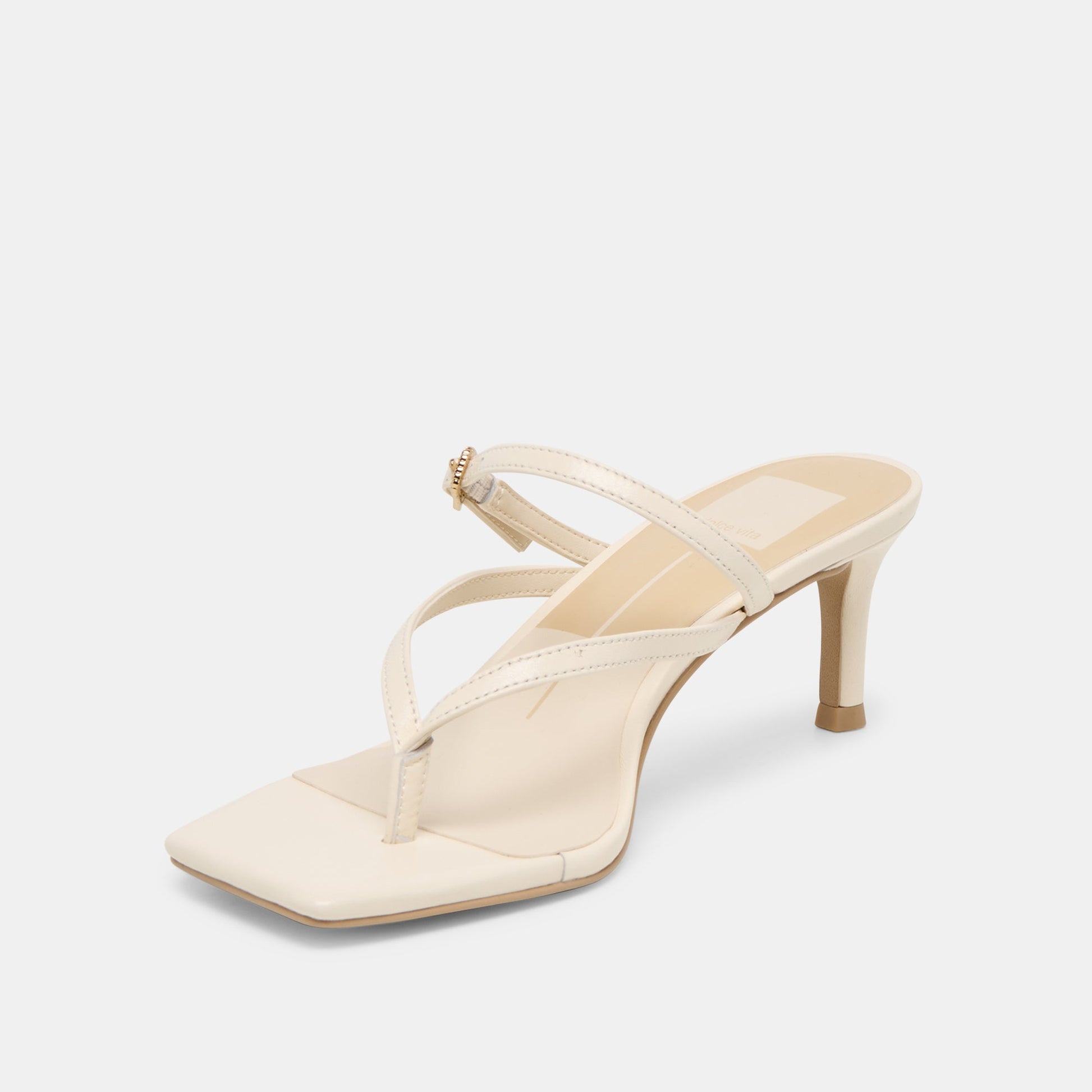 Biaga Off White Leather Heels