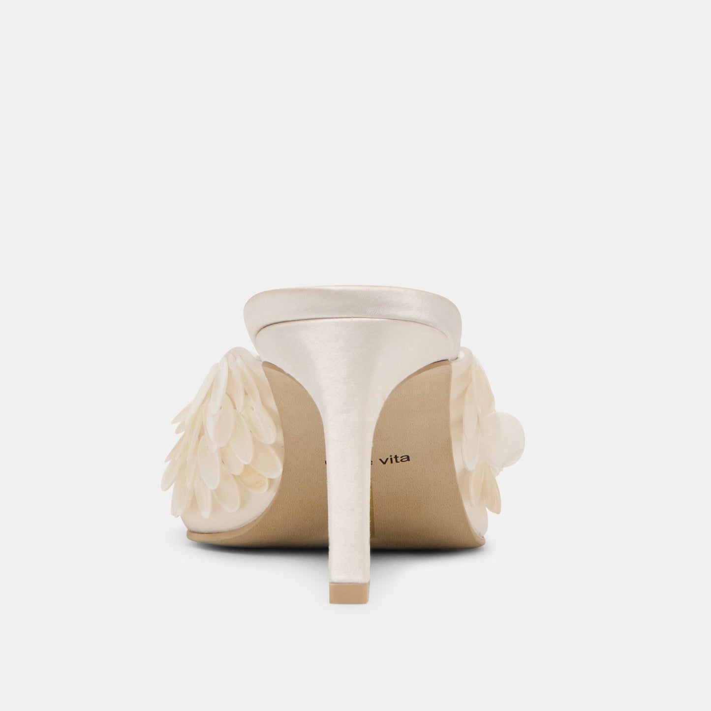 Samary Confetti Off White Satin Heels