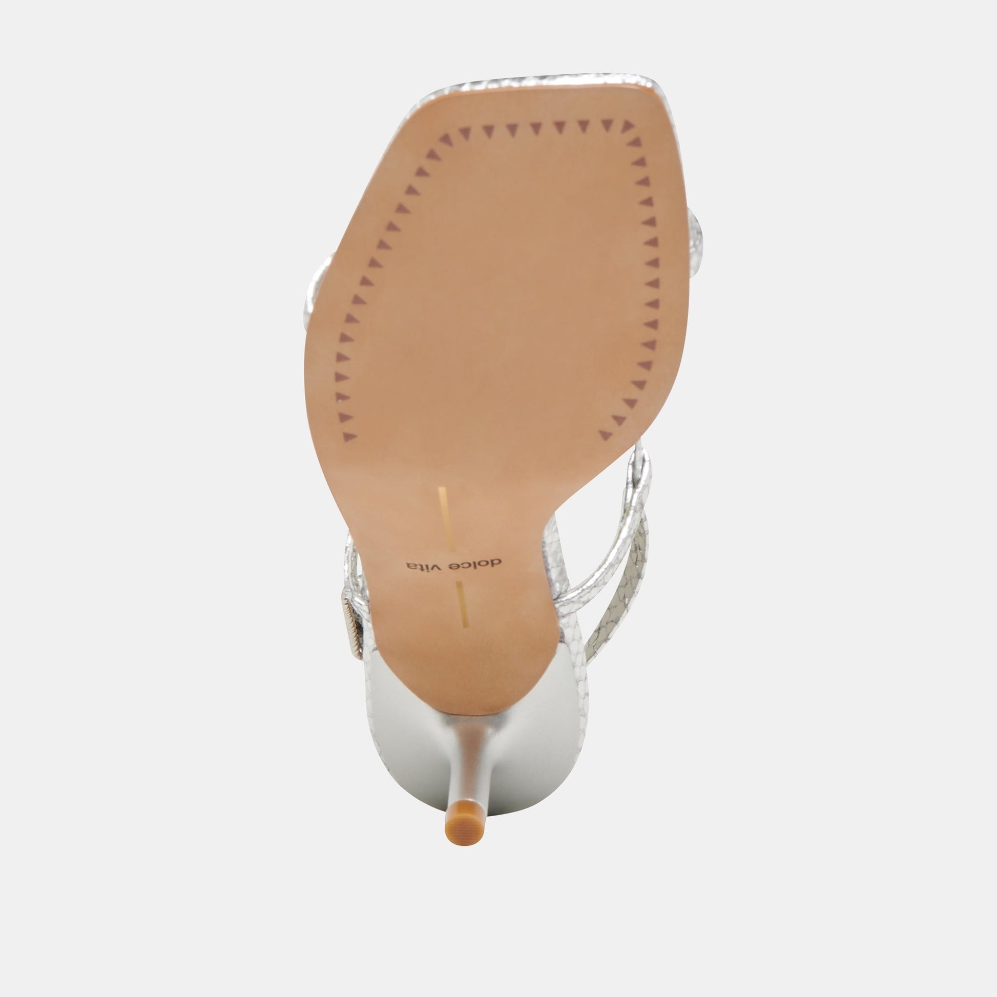 LAURY HEELS SILVER EMBOSSED LEATHER
 – Dolce Vita