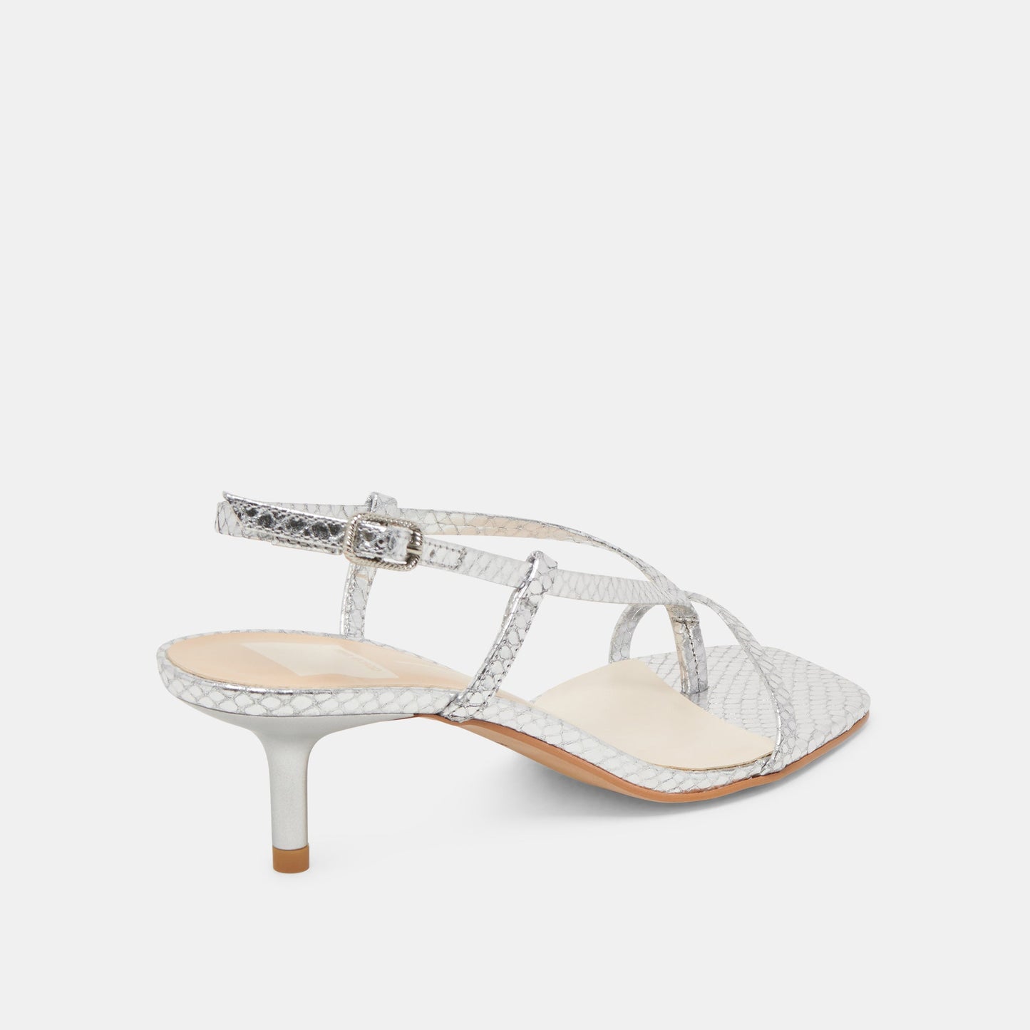 LAURY HEELS SILVER EMBOSSED LEATHER
 – Dolce Vita