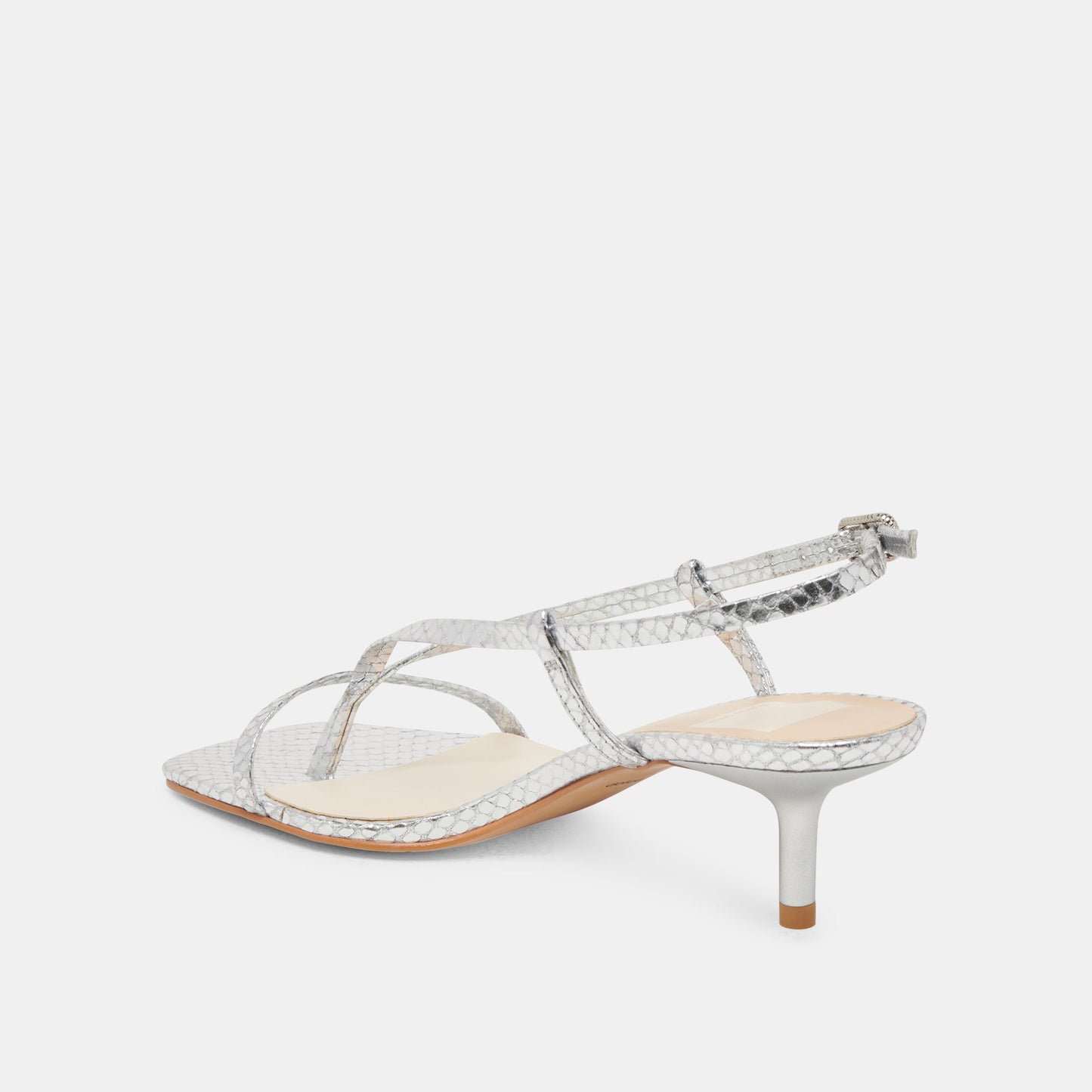 LAURY HEELS SILVER EMBOSSED LEATHER
 – Dolce Vita