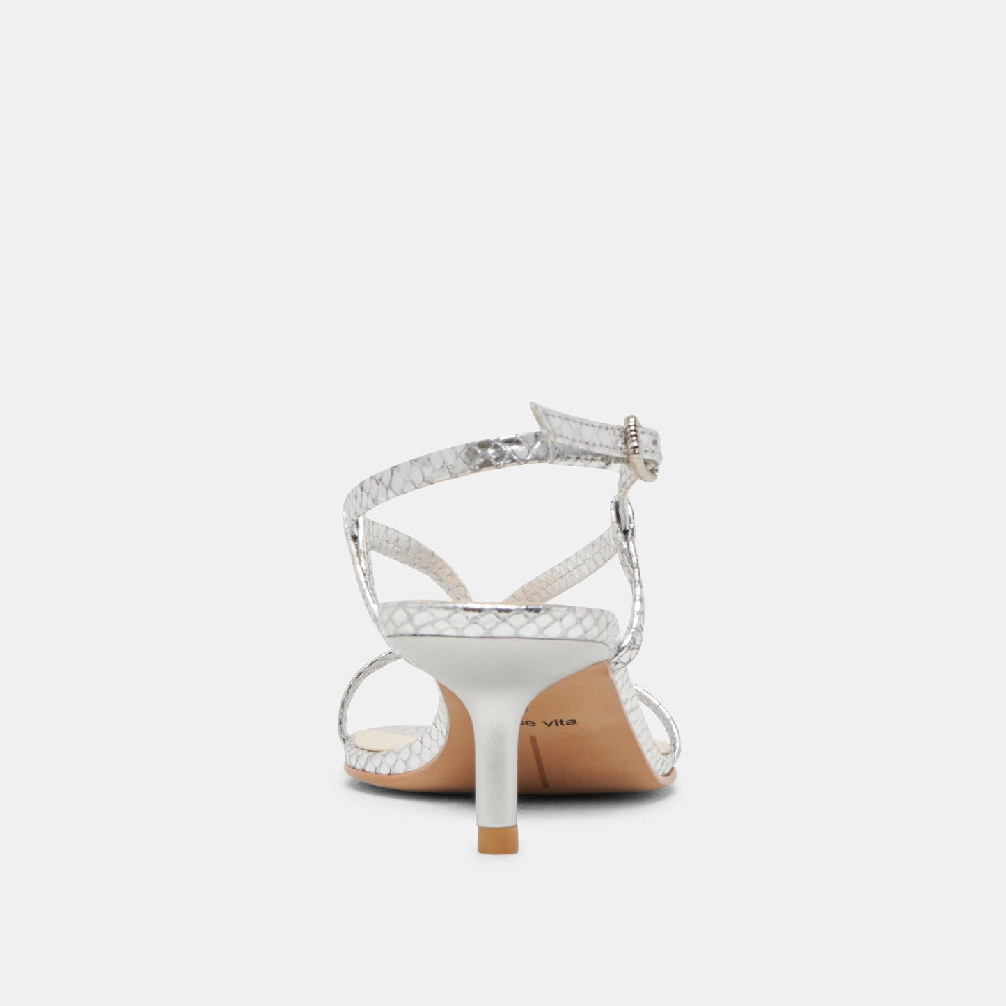 LAURY HEELS SILVER EMBOSSED LEATHER
 – Dolce Vita
