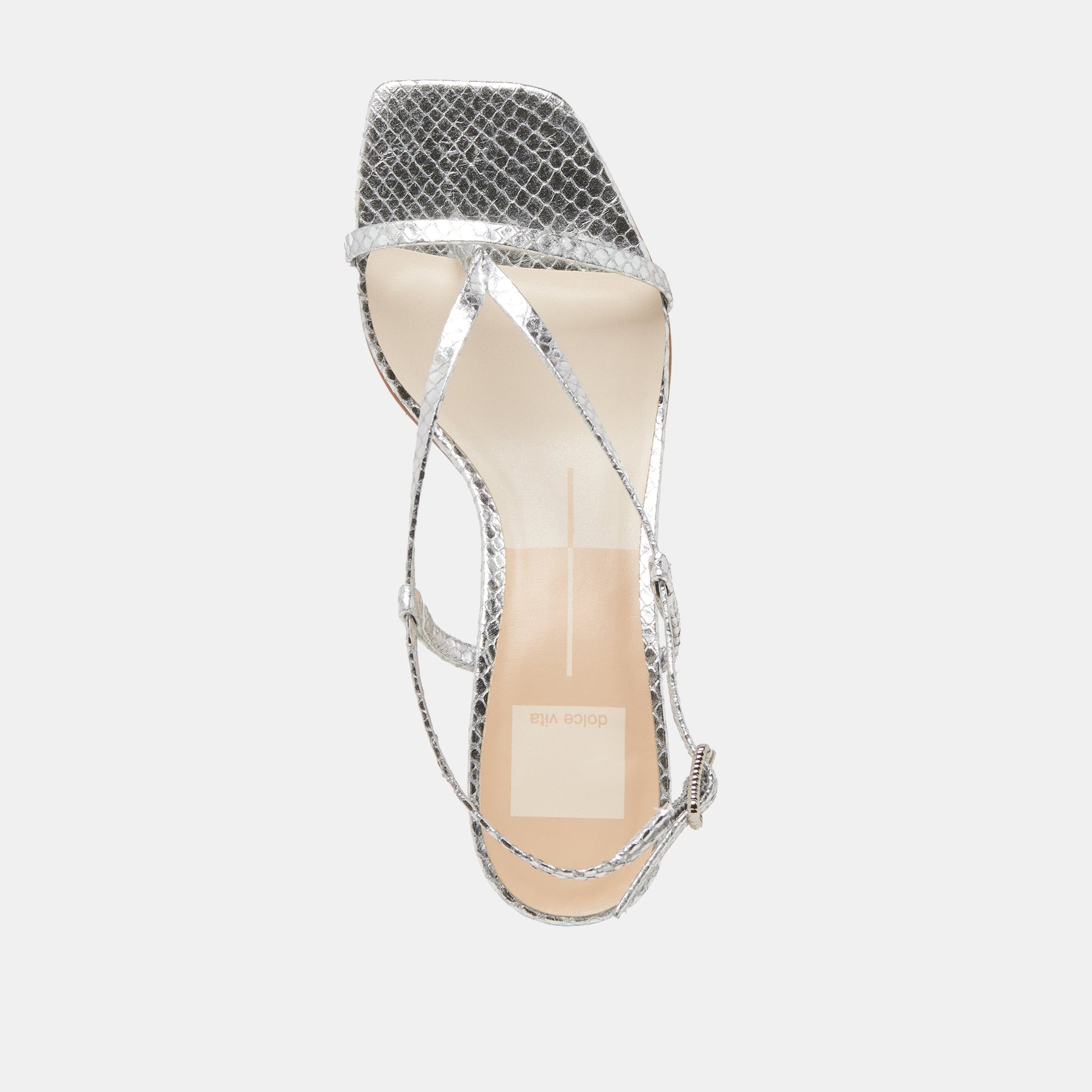 LAURY HEELS SILVER EMBOSSED LEATHER
 – Dolce Vita