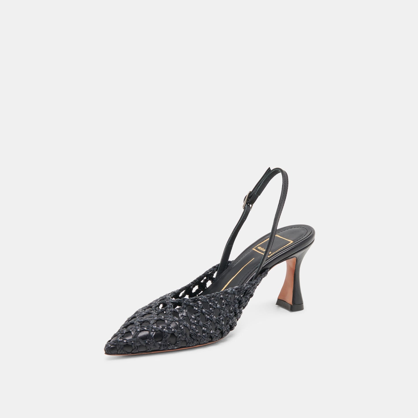 GLORIA HEELS BLACK WOVEN
 – Dolce Vita