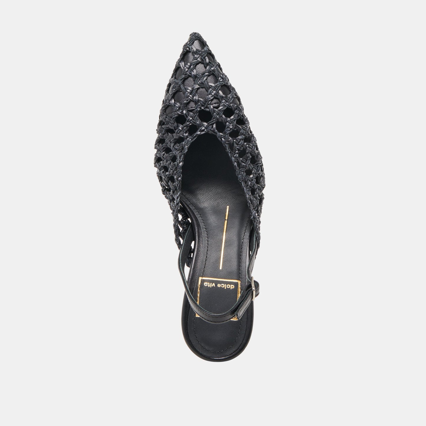 GLORIA HEELS BLACK WOVEN
 – Dolce Vita