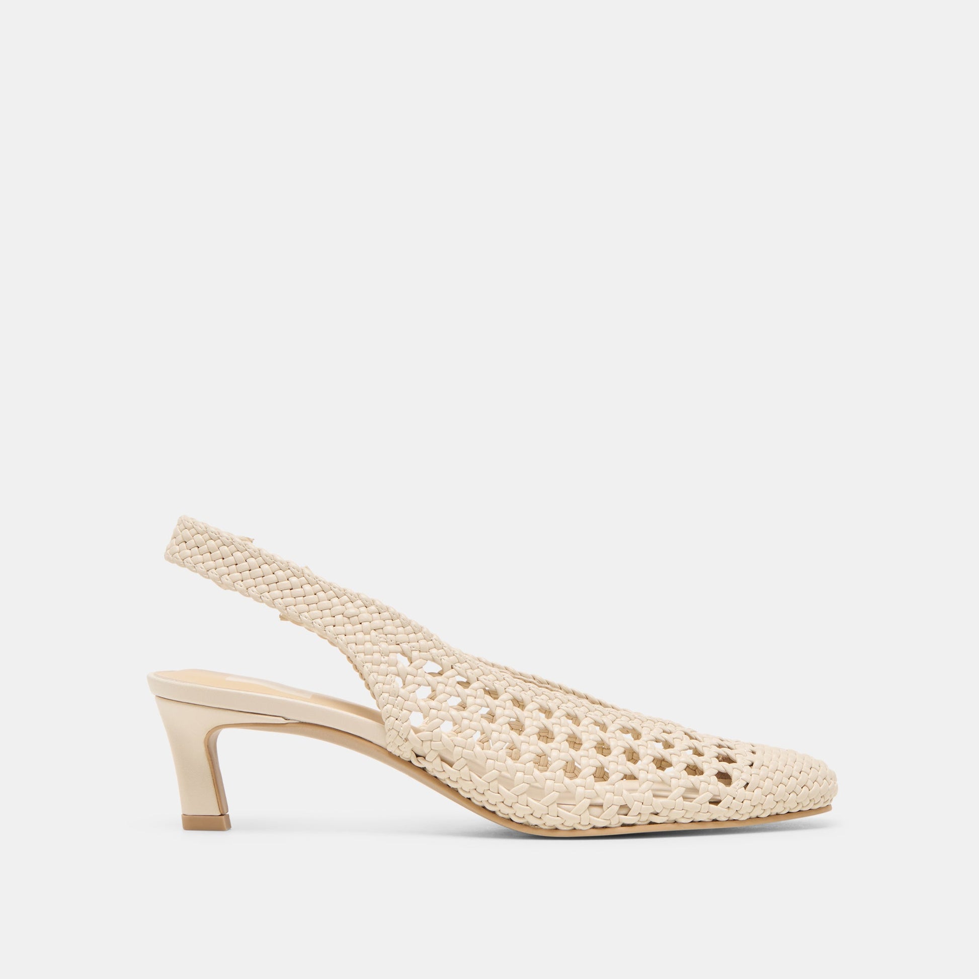 Fawne Creme Woven Stella Heels