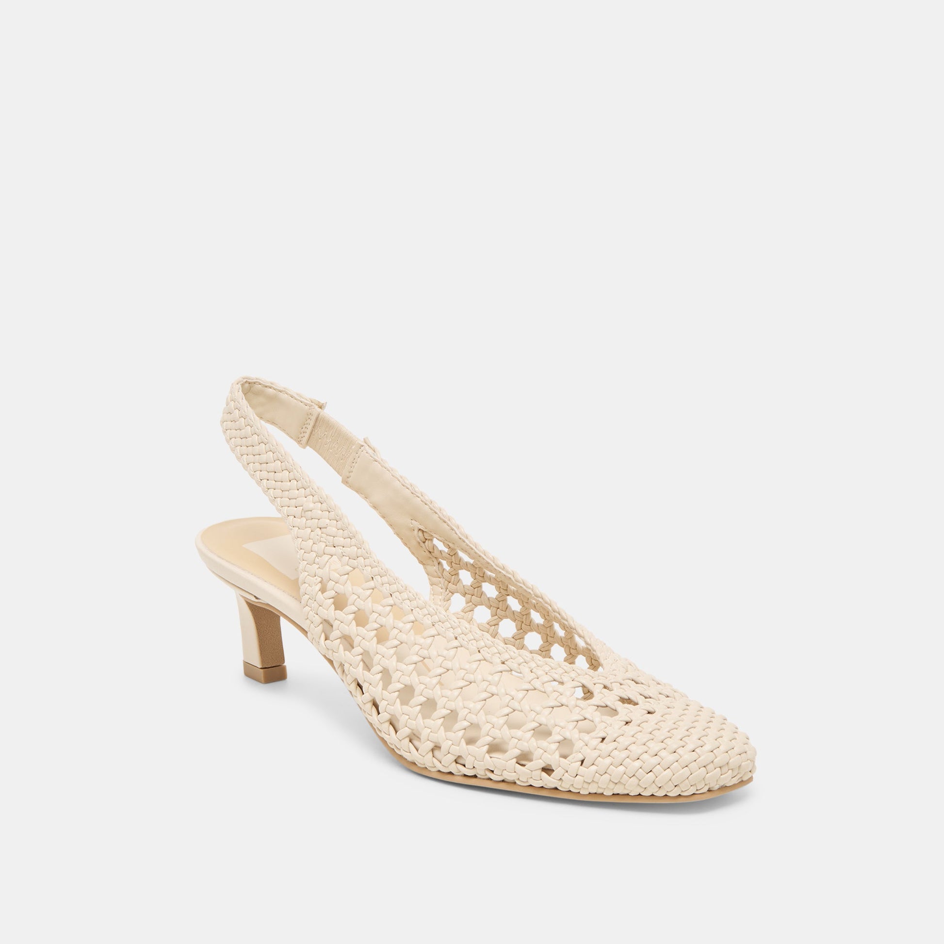 Fawne Creme Woven Stella Heels