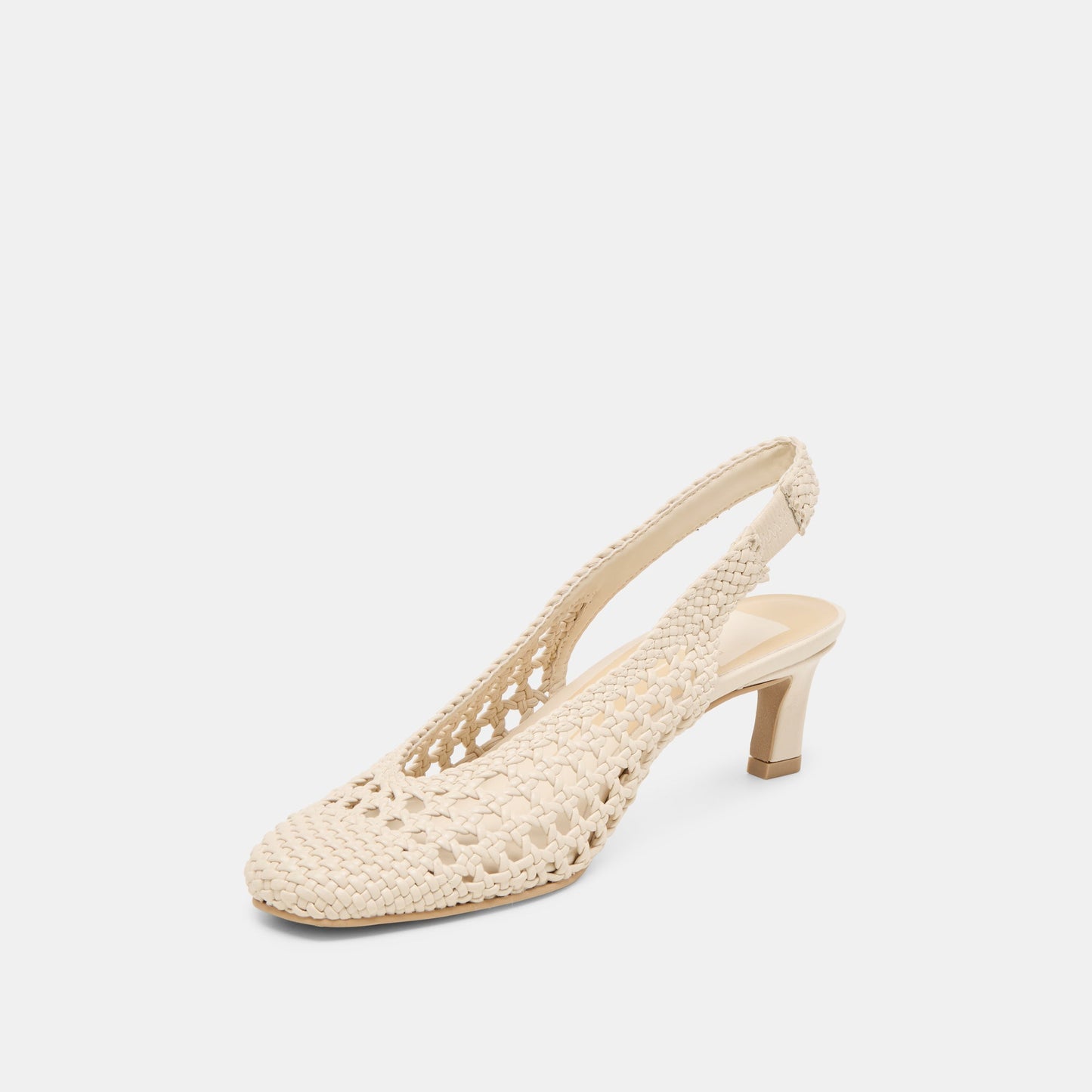 Fawne Creme Woven Stella Heels