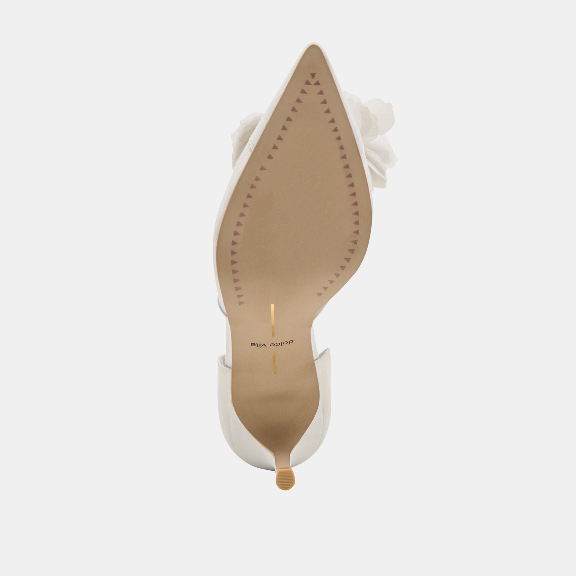 Evelin White Mesh Heels