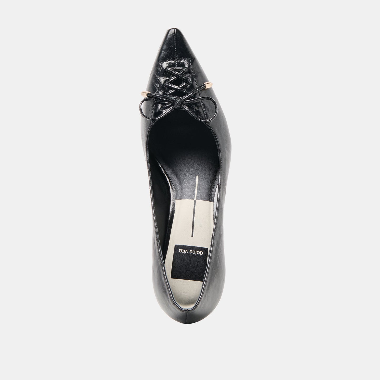 Clarie Midnight Crinkle Patent Leather Heels