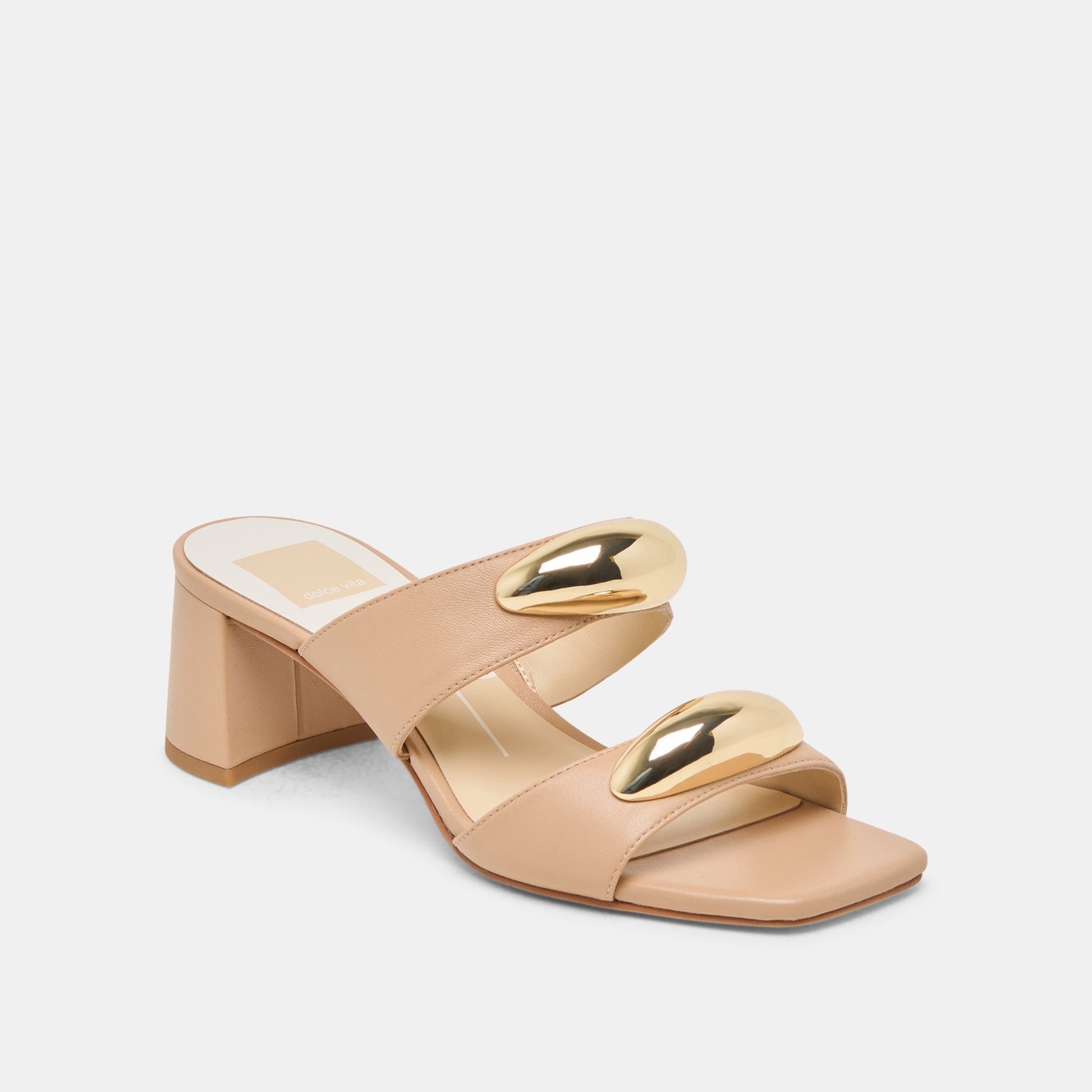 Barnet Light Tan Leather Heels