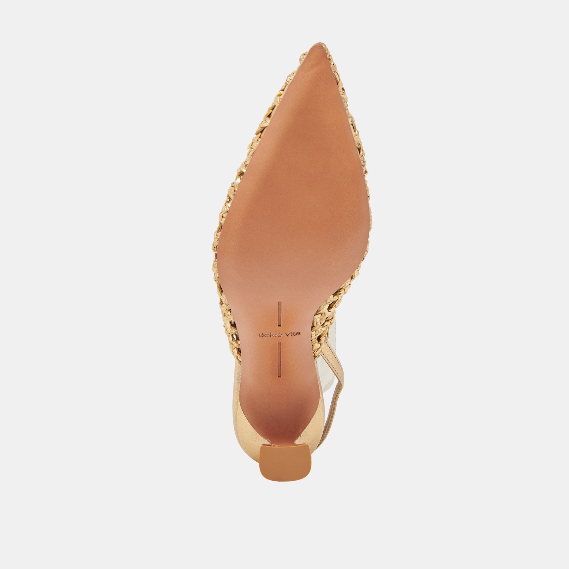 GLORIA HEELS GOLD WOVEN
 – Dolce Vita