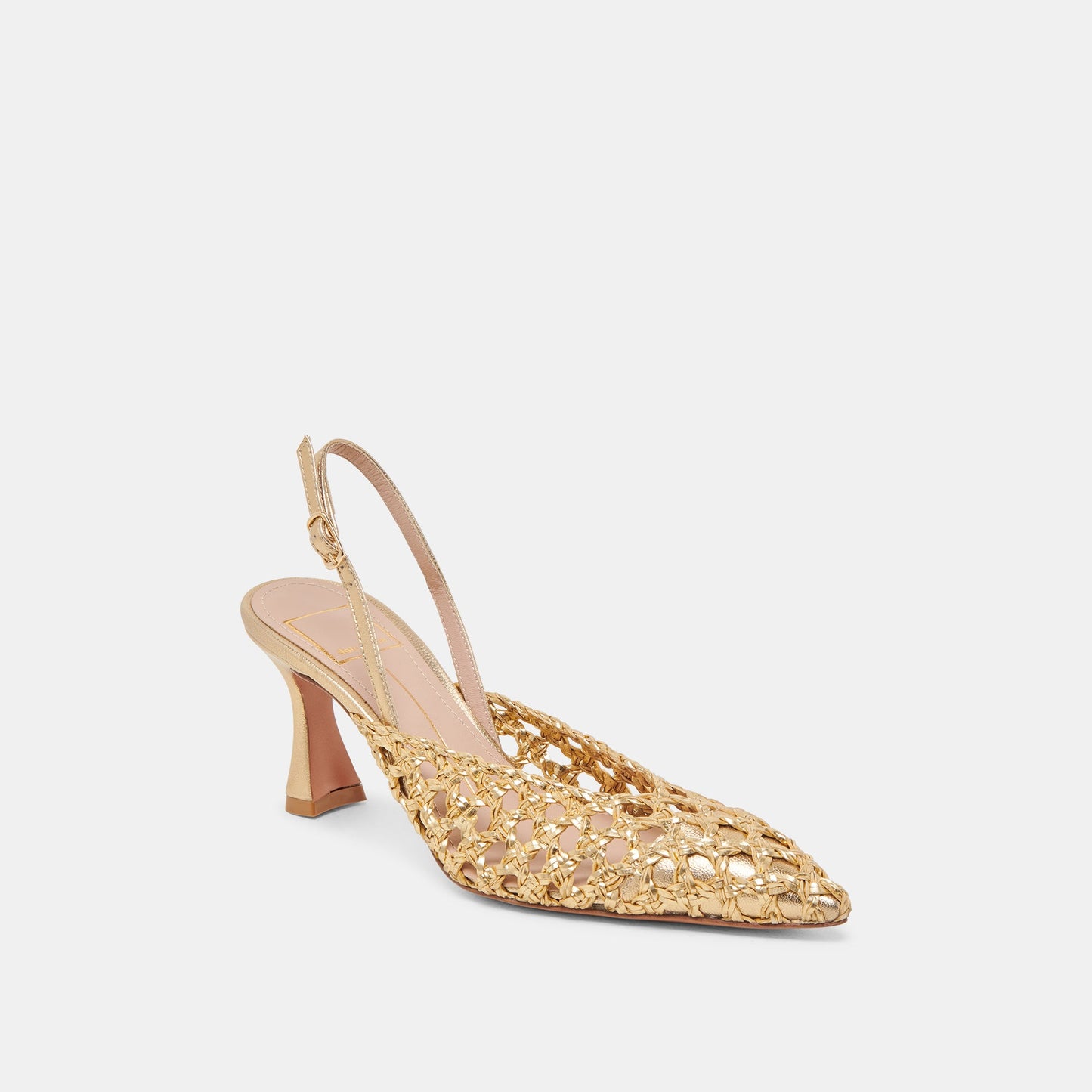 GLORIA HEELS GOLD WOVEN
 – Dolce Vita