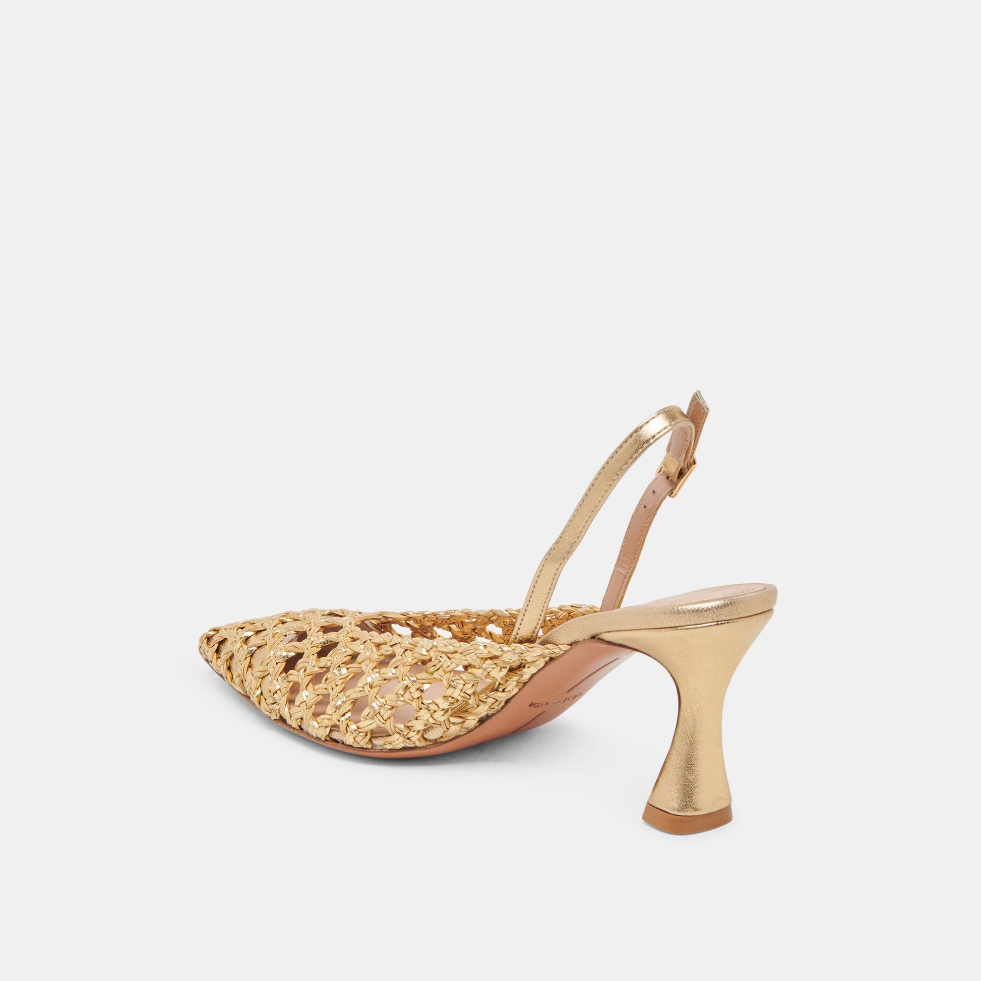 GLORIA HEELS GOLD WOVEN
 – Dolce Vita