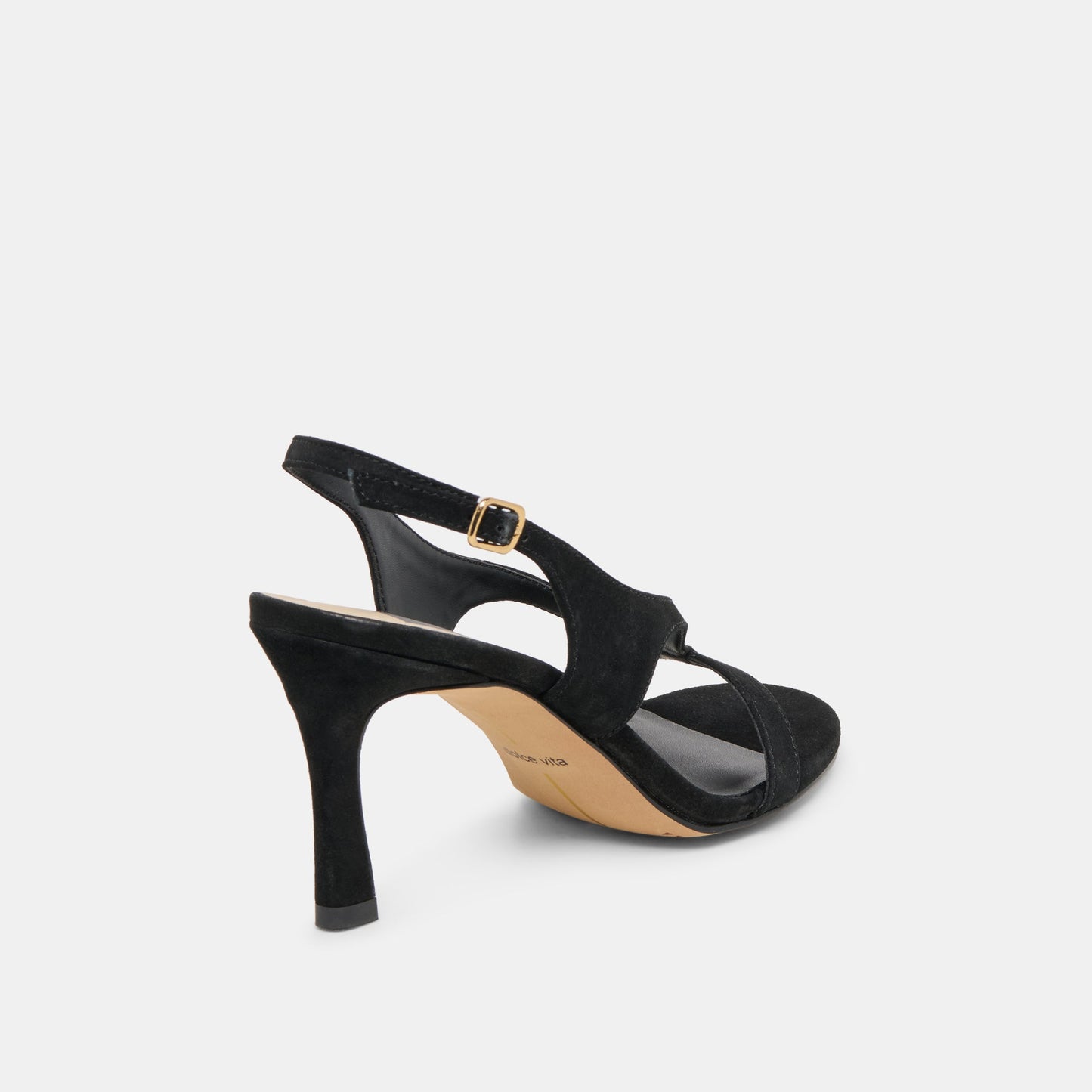 Izela Onyx Suede Heels