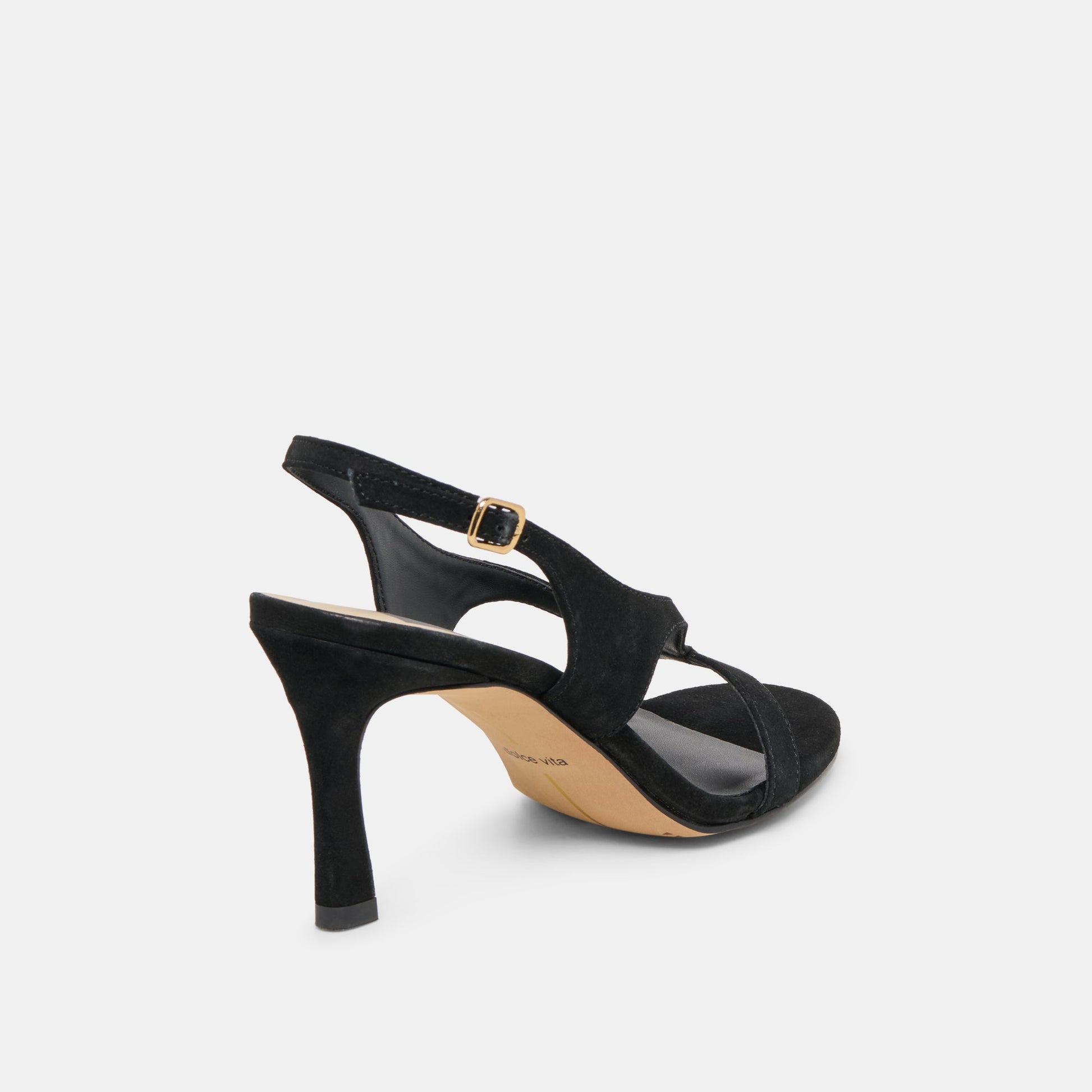 Izela Onyx Suede Heels