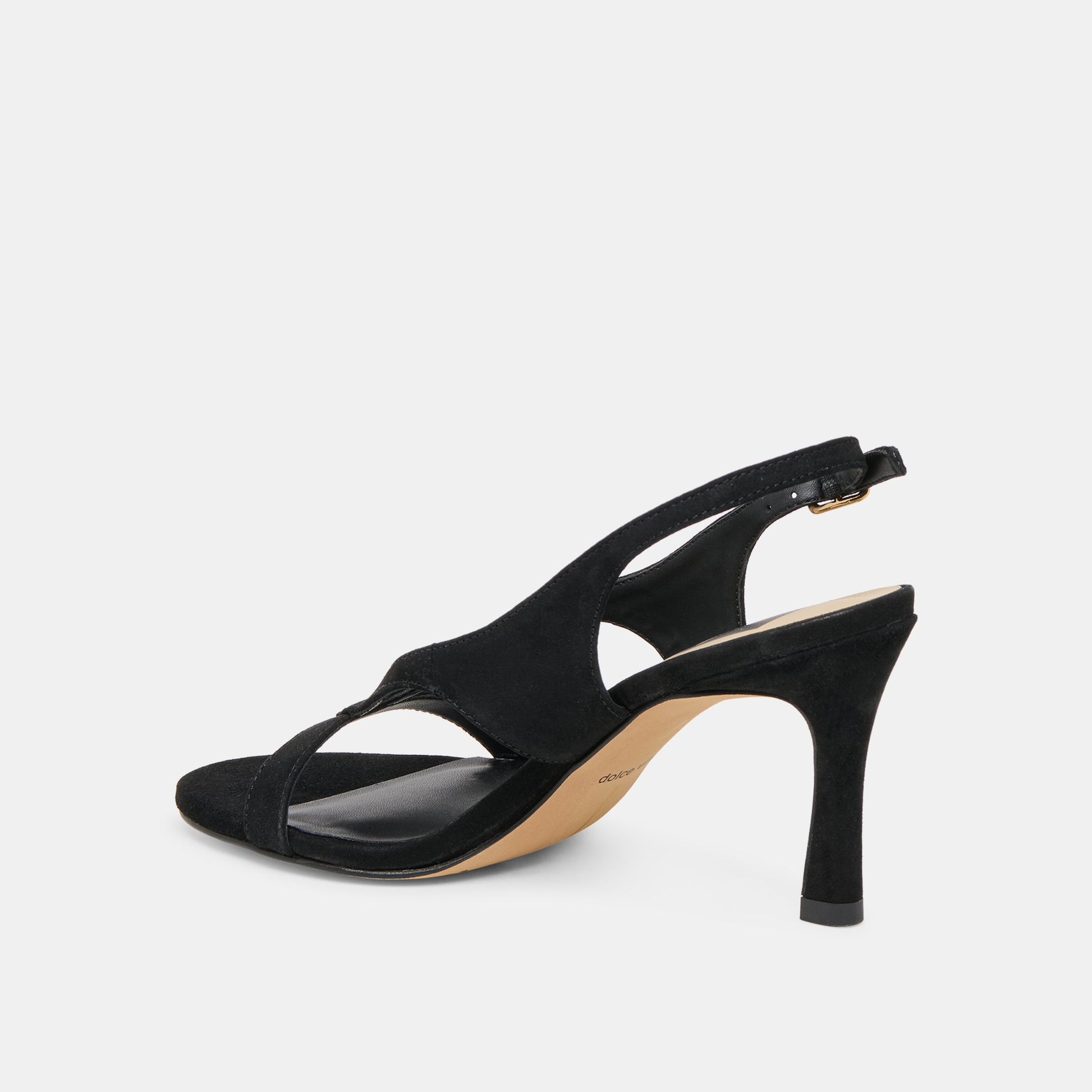 Izela Onyx Suede Heels