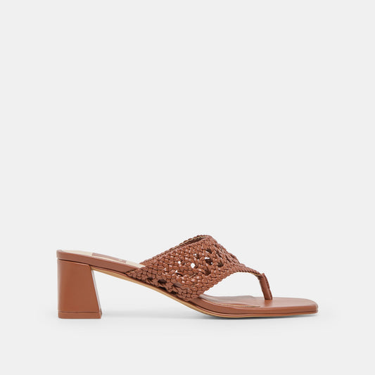 Barlo Cognac Woven Stella Heels