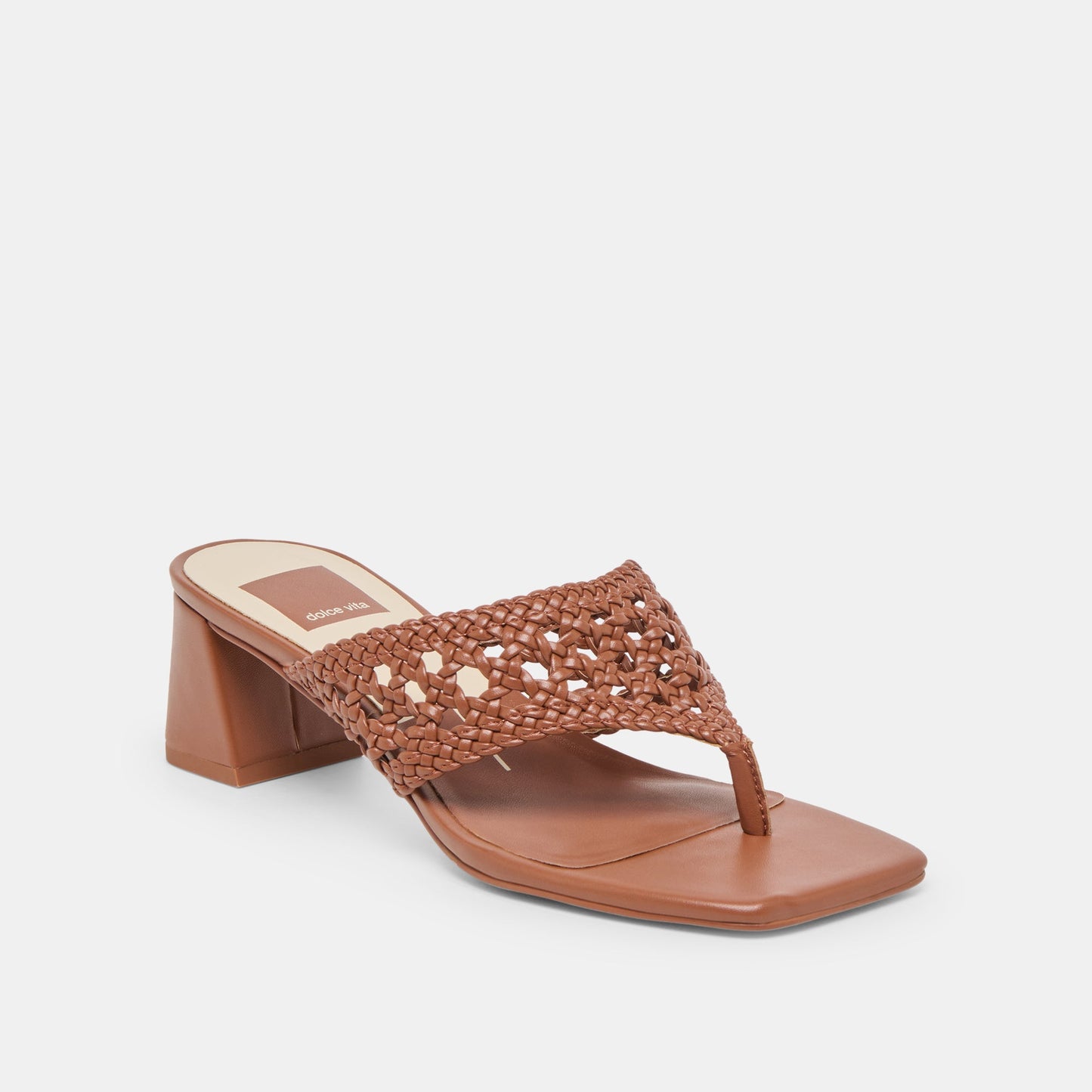 Barlo Cognac Woven Stella Heels