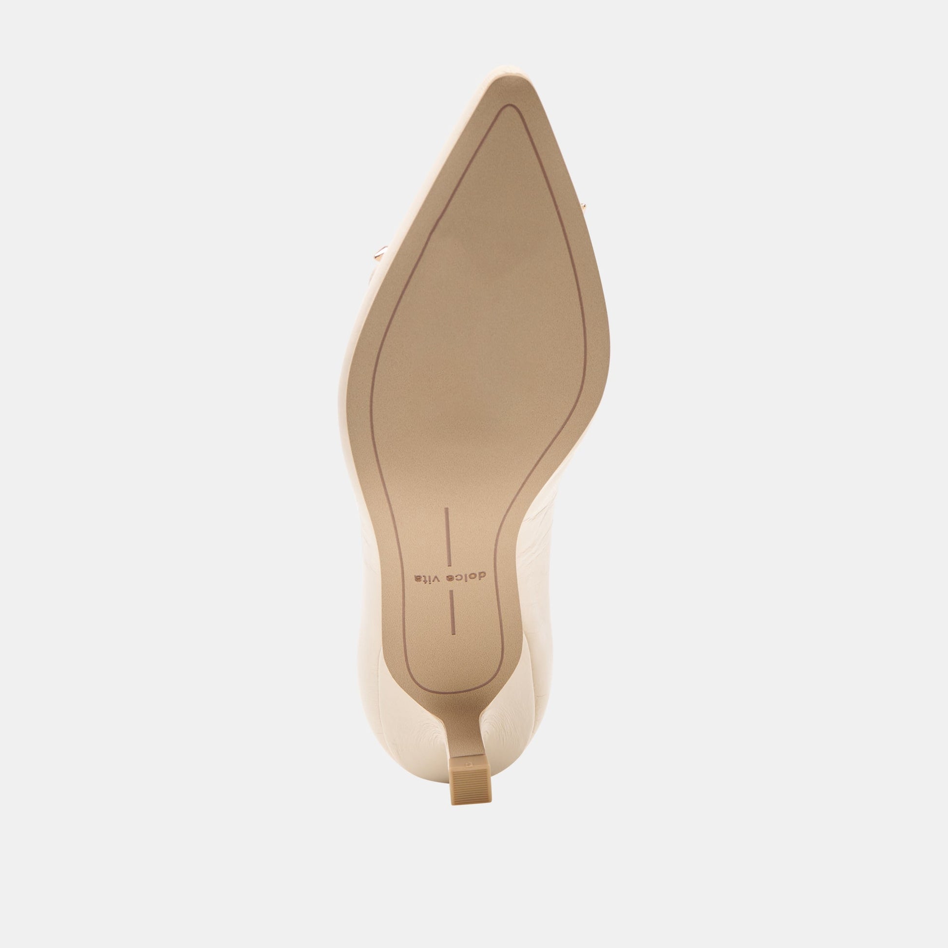 Clarie Bone Crinkle Patent Leather Heels