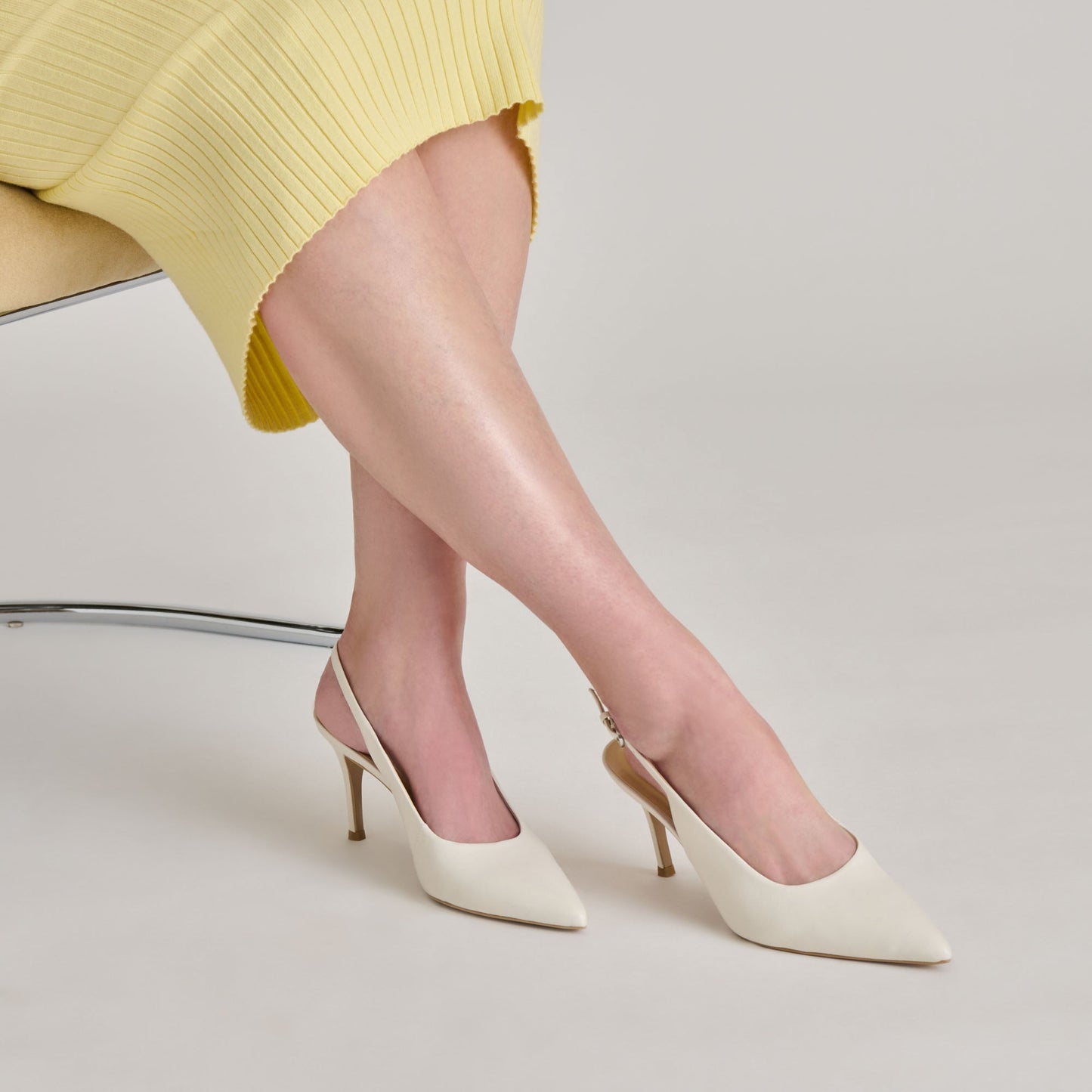 ELASI HEELS WHITE LEATHER
 – Dolce Vita