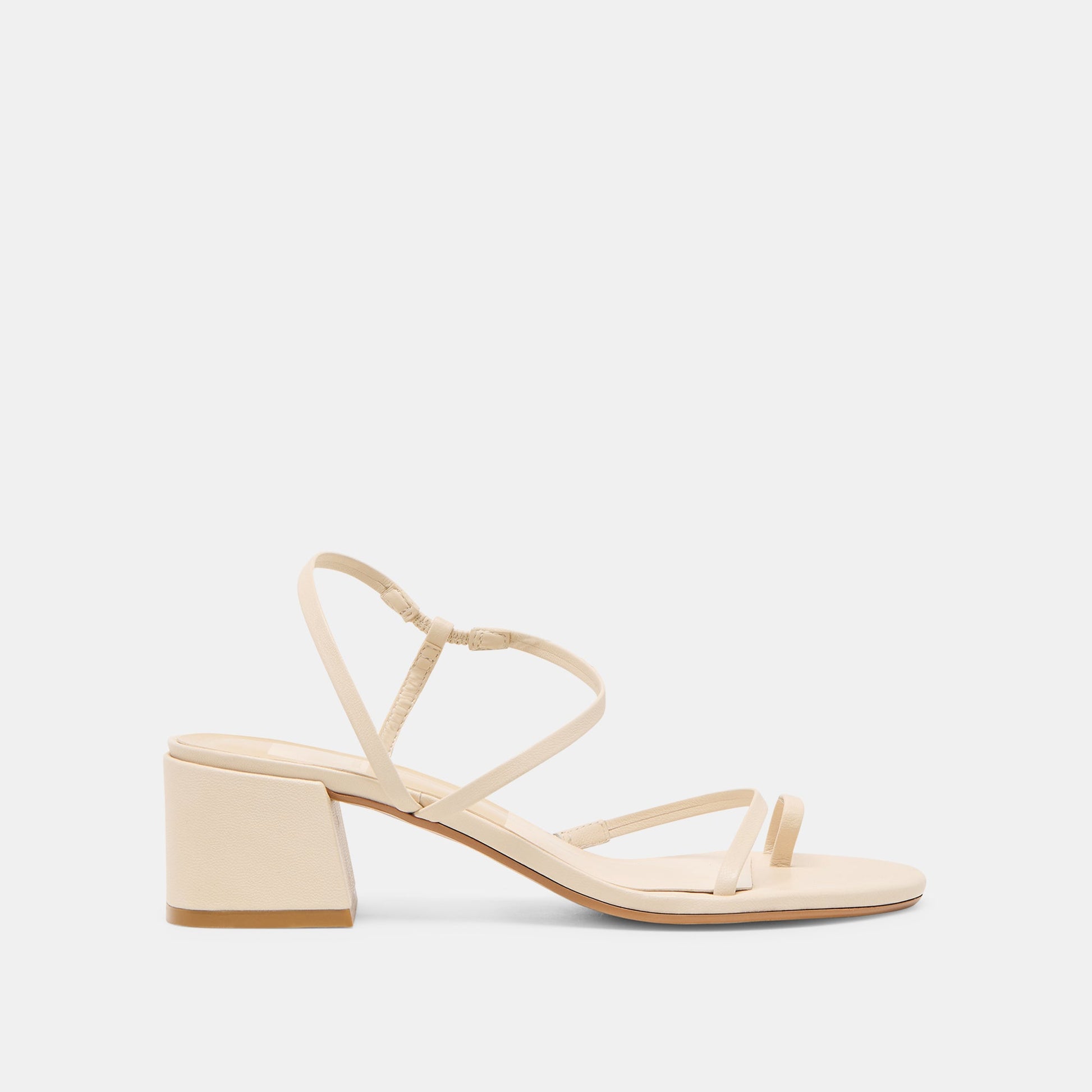 Trini Creme Leather Heels