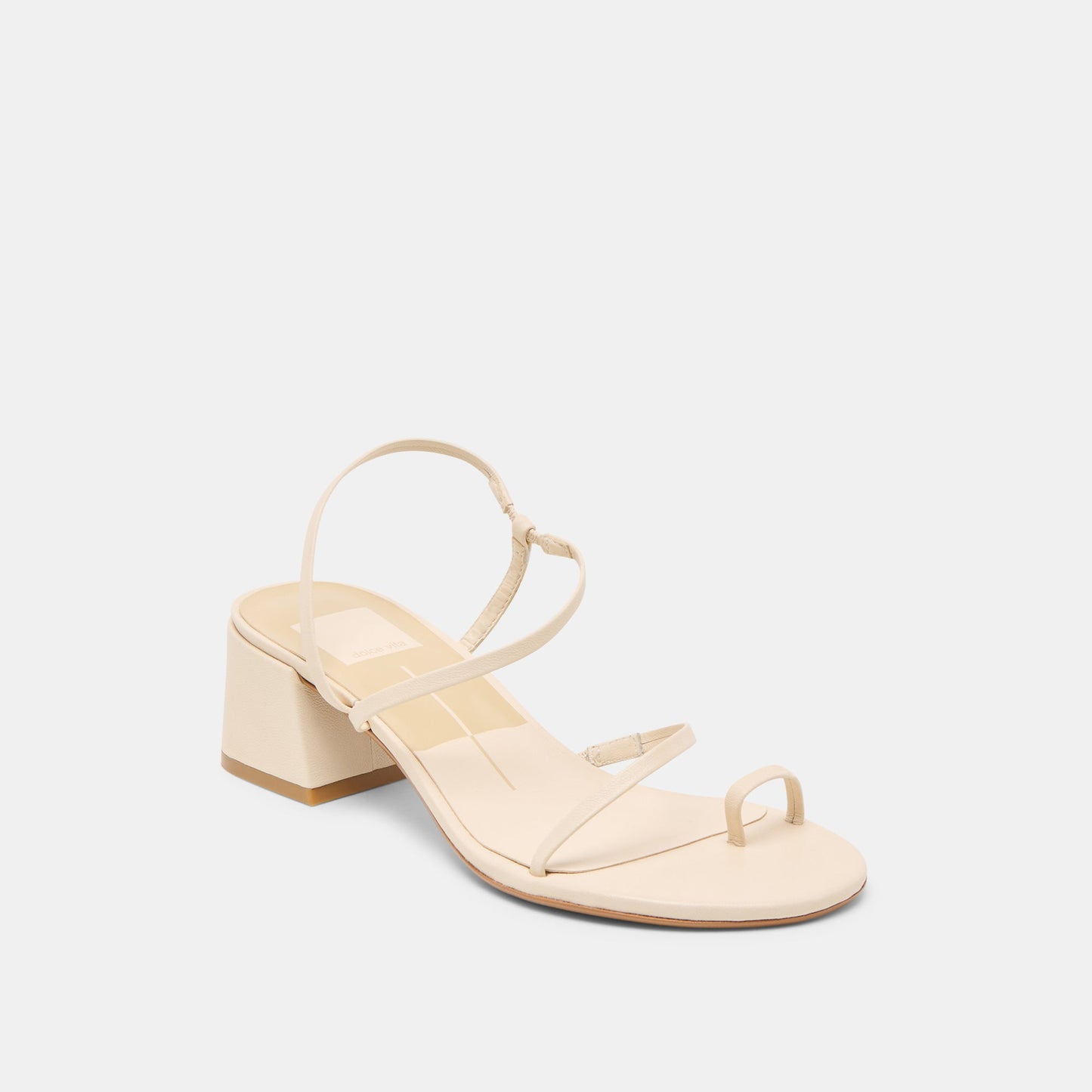 Trini Creme Leather Heels