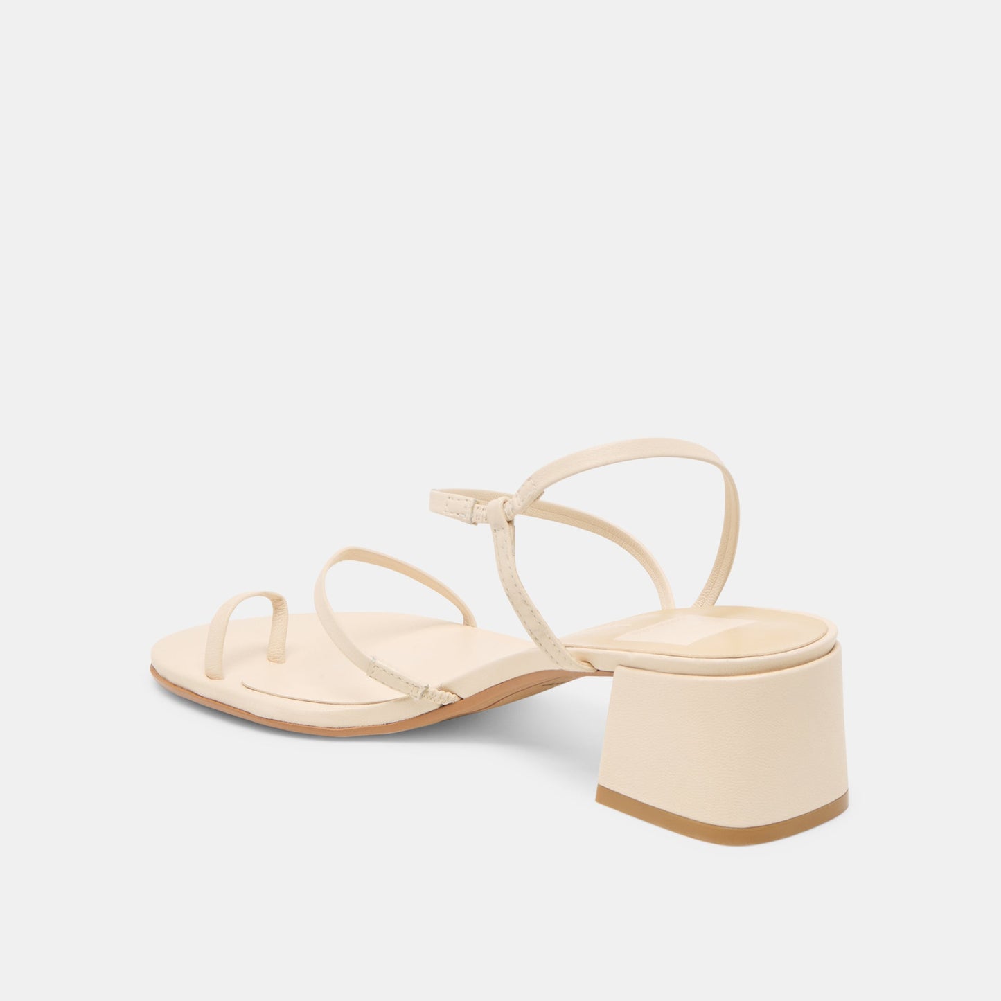 Trini Creme Leather Heels