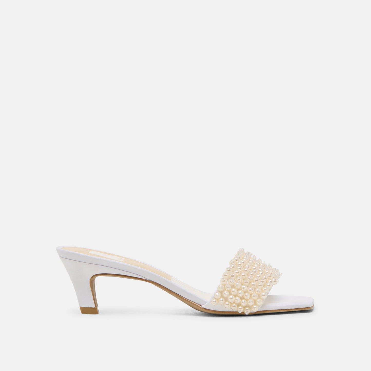 Rexa Pearl Off White Satin Heels