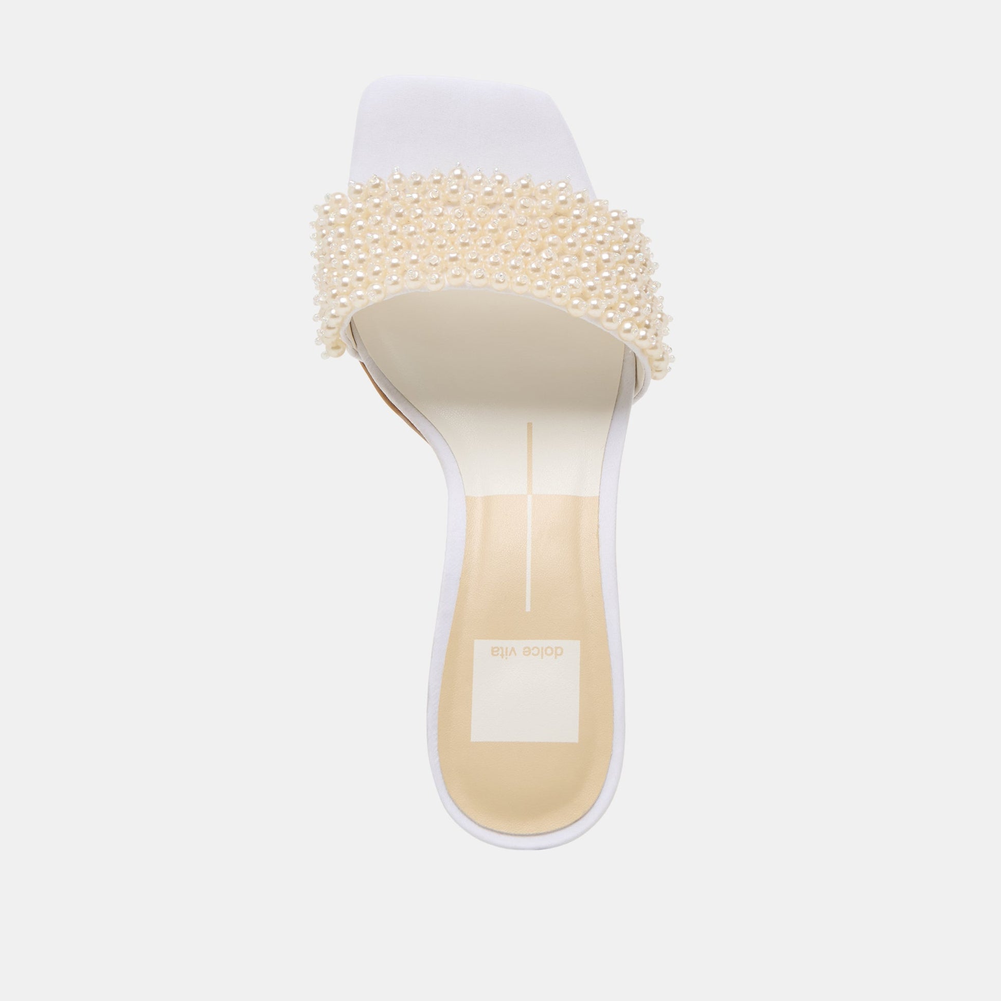 Rexa Pearl Off White Satin Heels