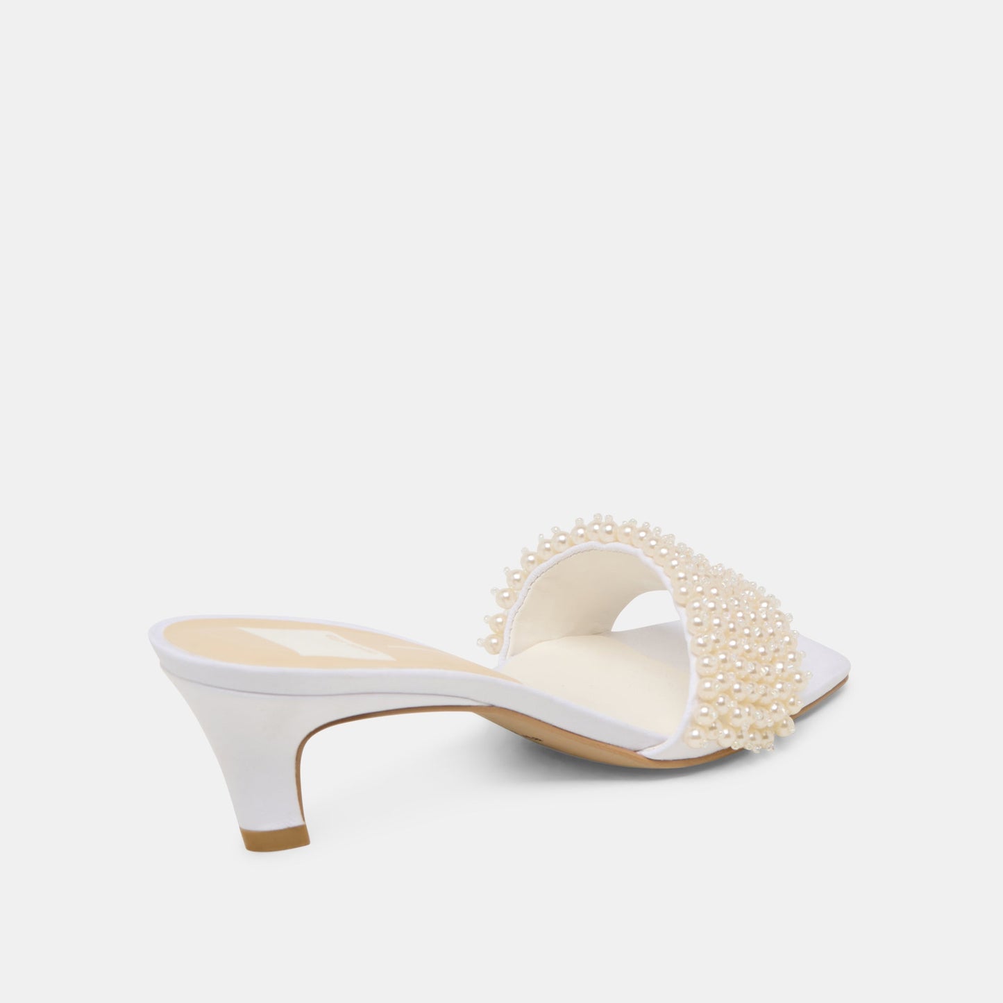 Rexa Pearl Off White Satin Heels