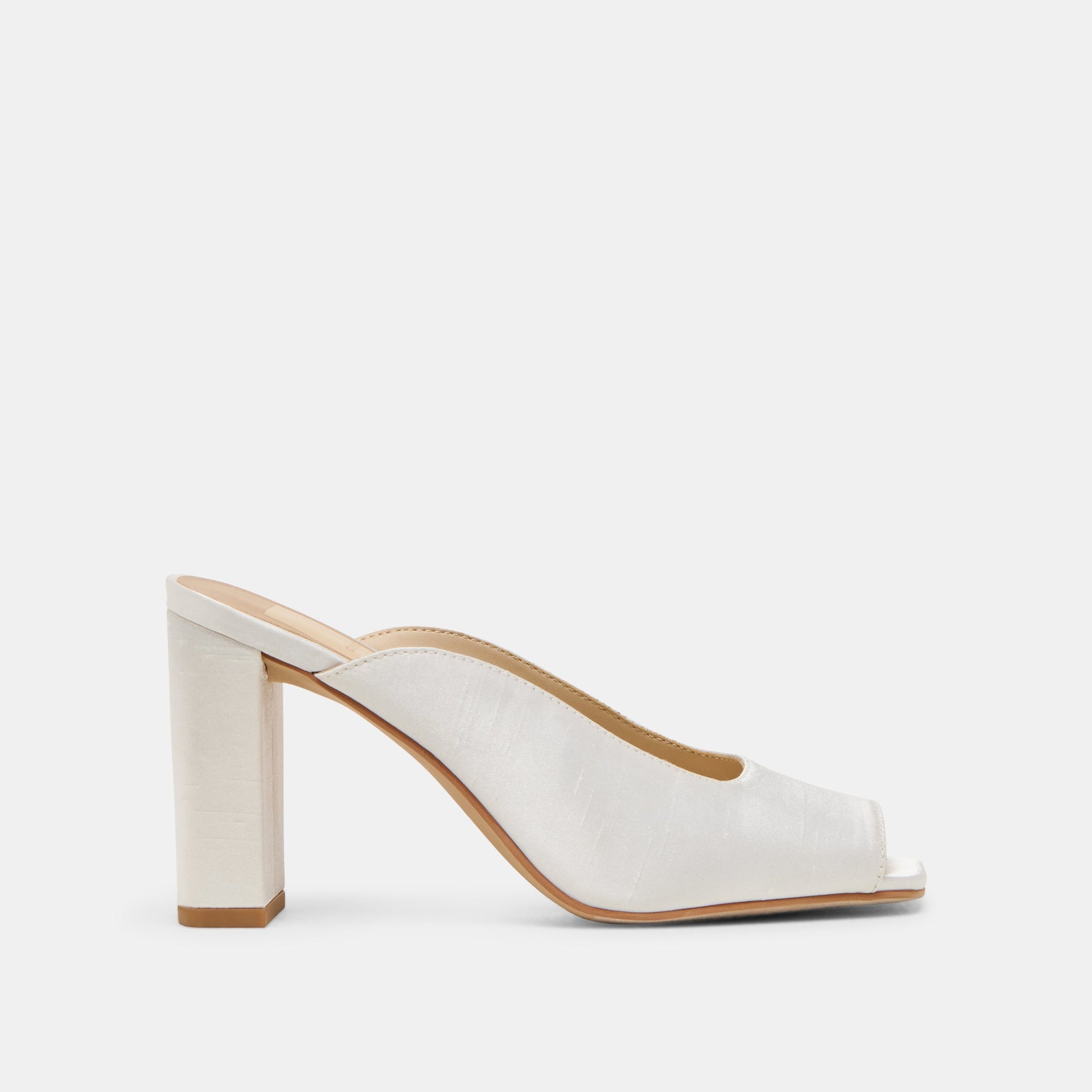 Sabela Off White Satin Heels