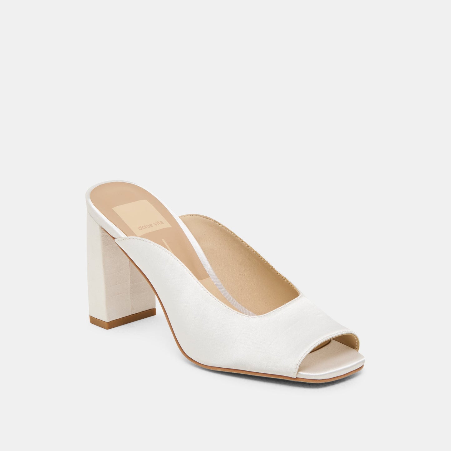 Sabela Off White Satin Heels