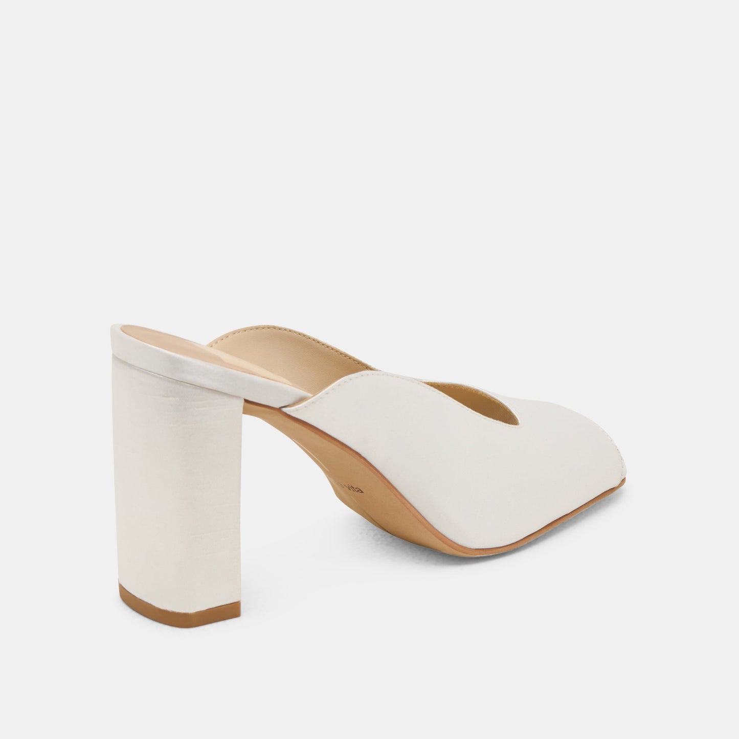 Sabela Off White Satin Heels