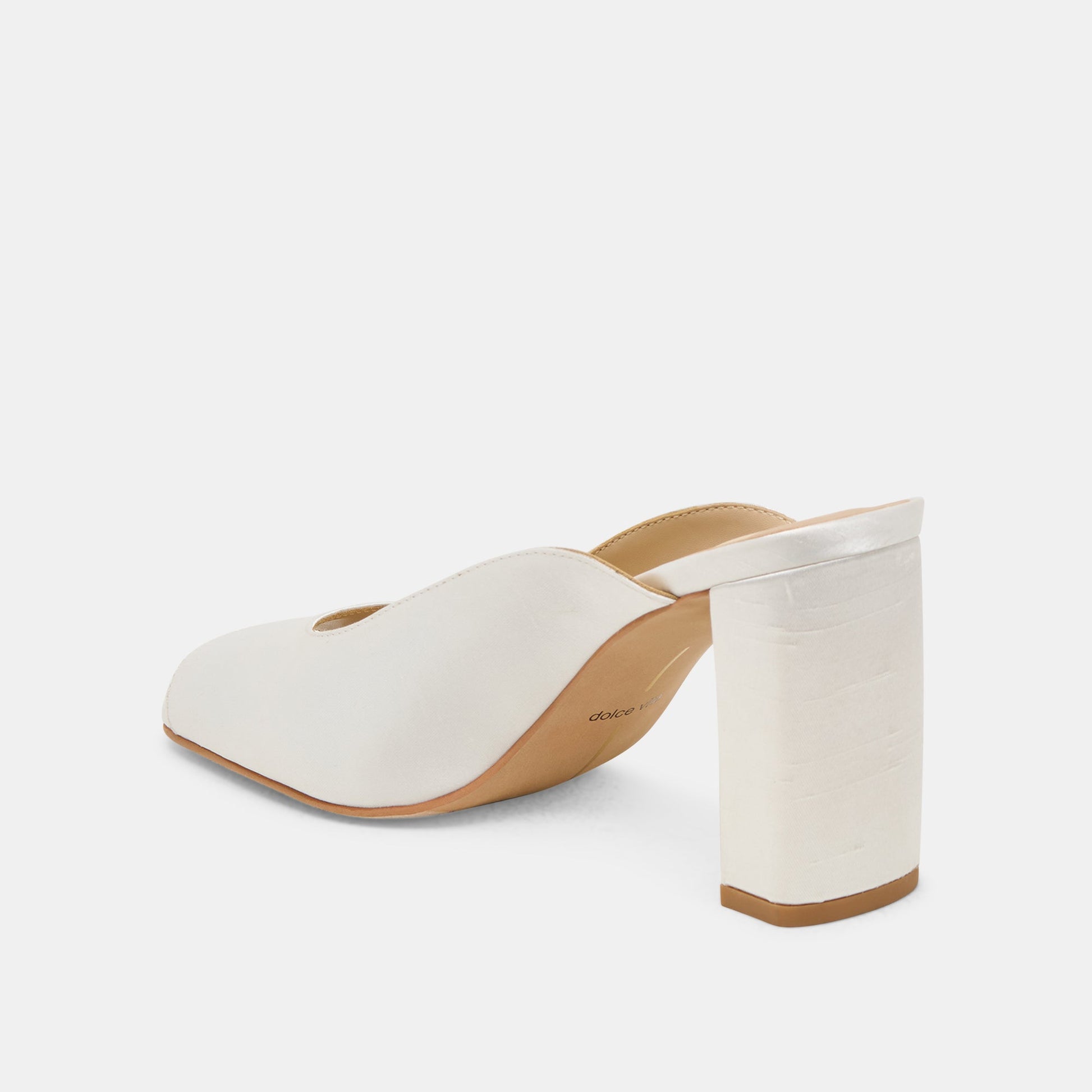 Sabela Off White Satin Heels
