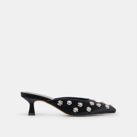 Clara Nero Velvet Heels