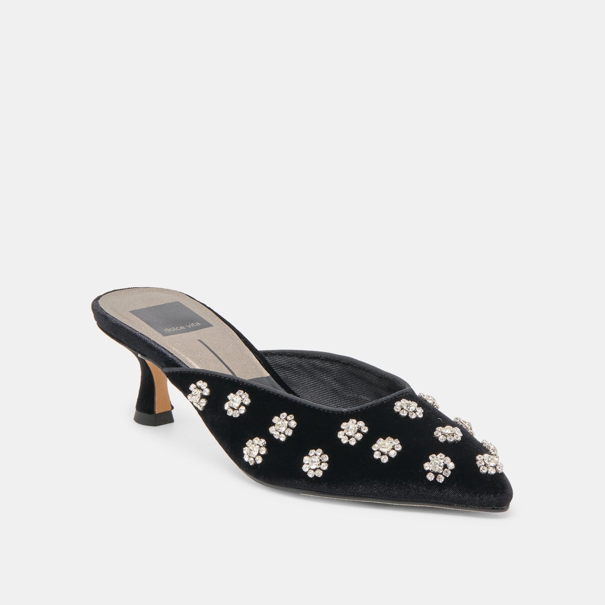 Clara Nero Velvet Heels