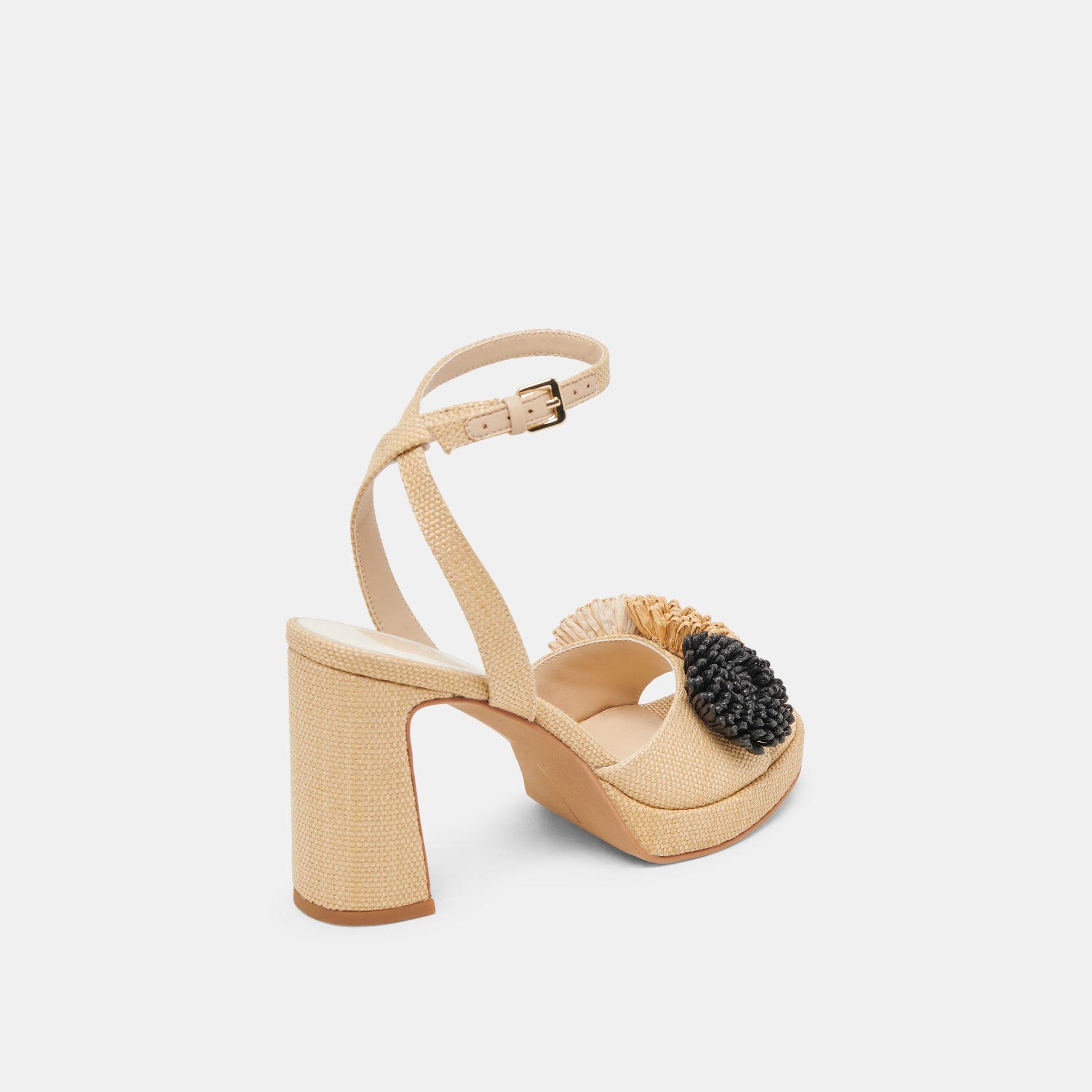 OLIVEA HEELS BLACK NATURAL RAFFIA
 – Dolce Vita