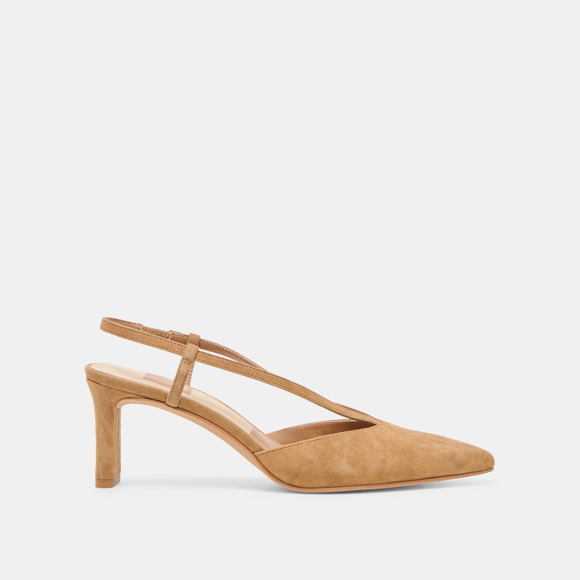 Ginay Lt Brown Suede Heels