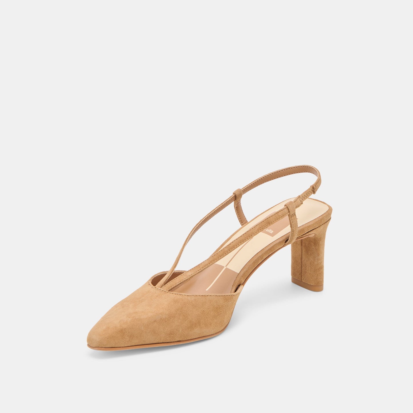 Ginay Lt Brown Suede Heels