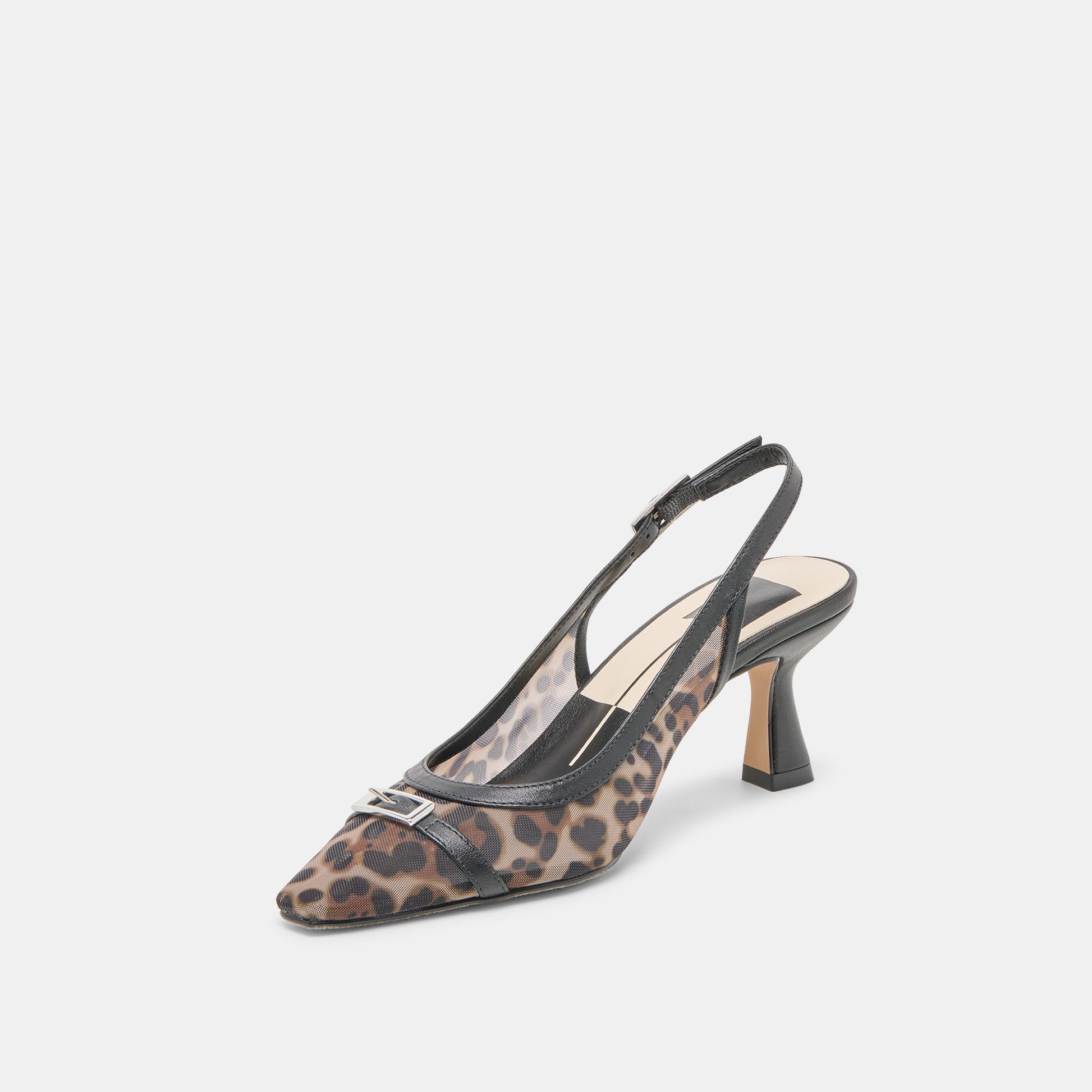 Lorine Leopard Mesh Heels