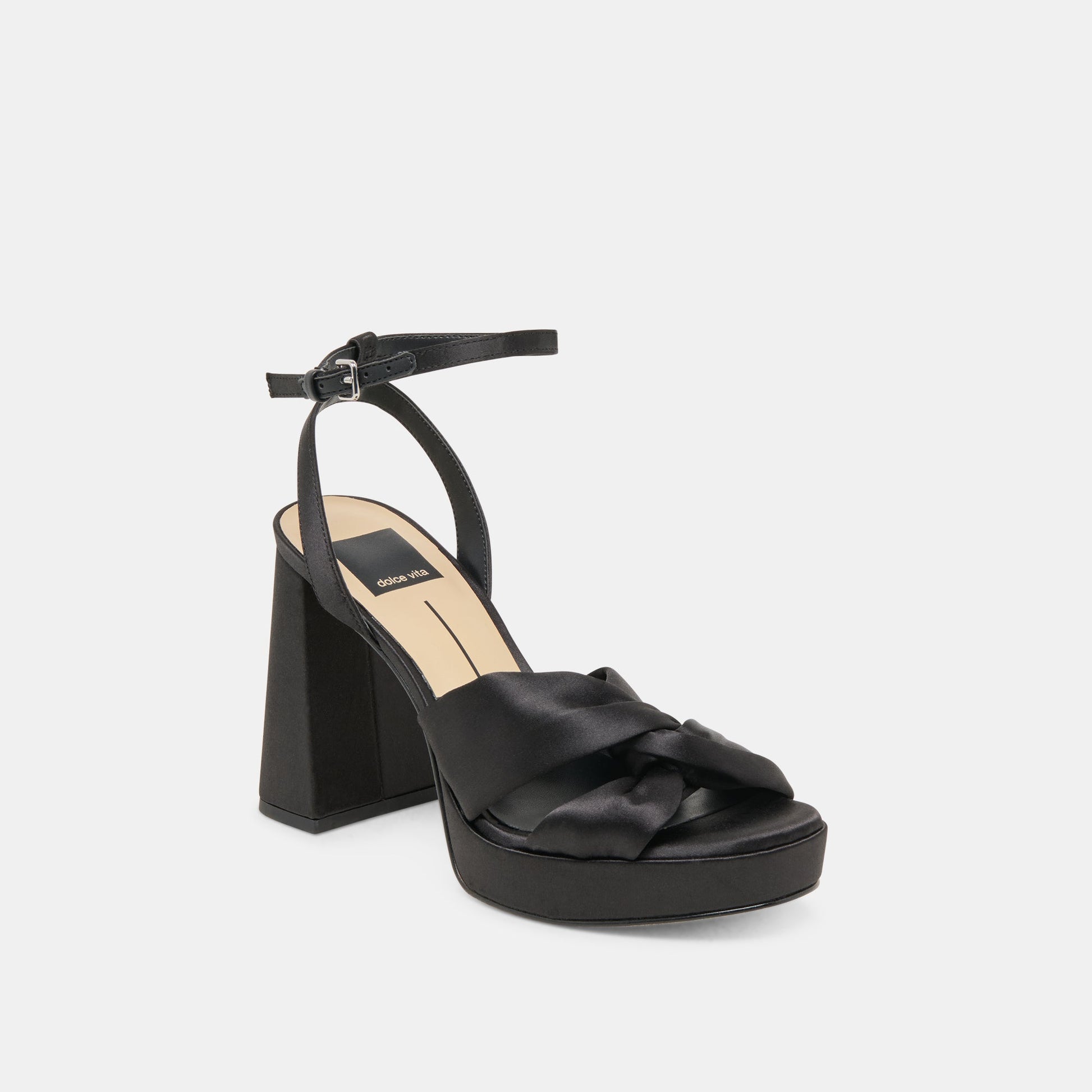 PARLO HEELS ONYX SATIN
 – Dolce Vita