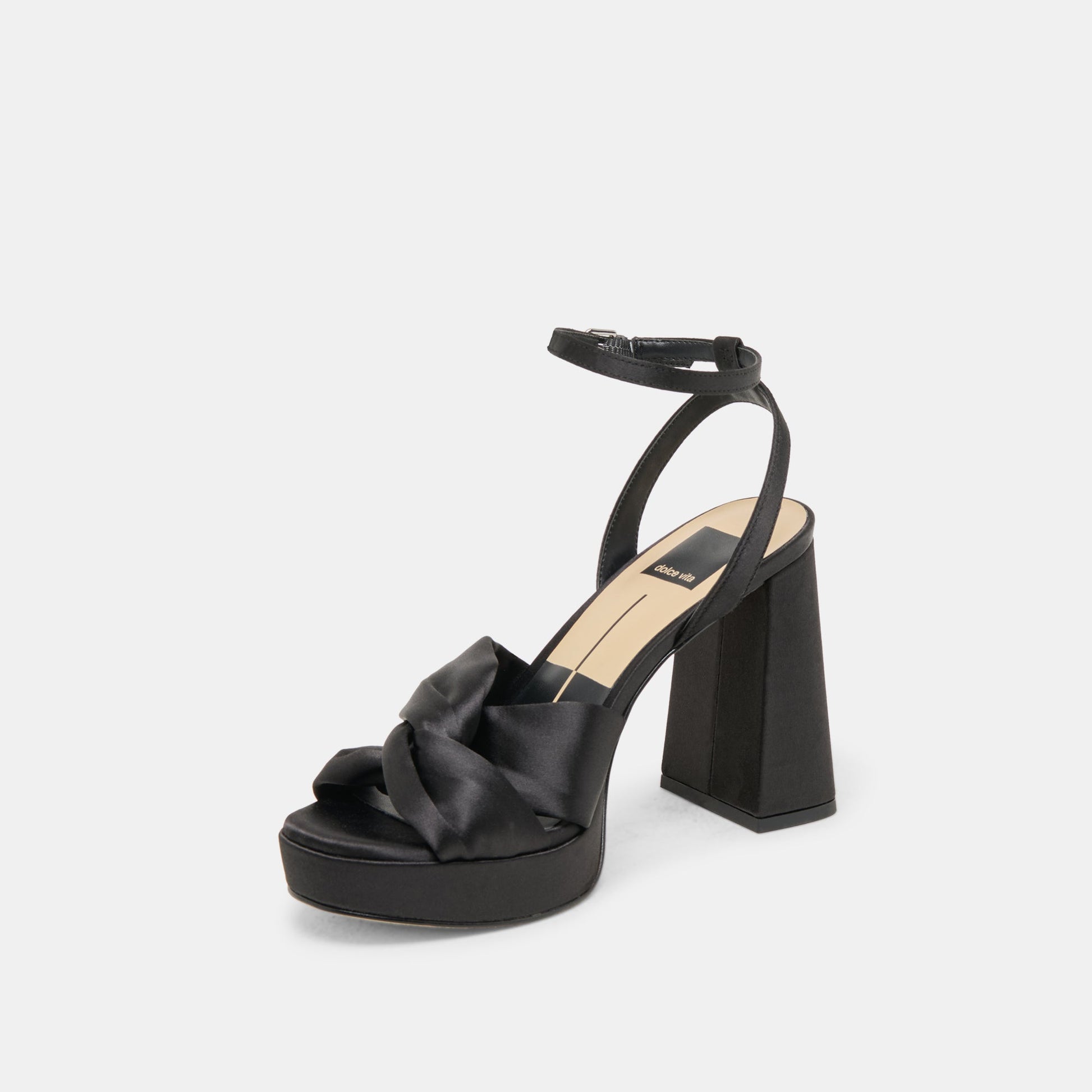 PARLO HEELS ONYX SATIN
 – Dolce Vita