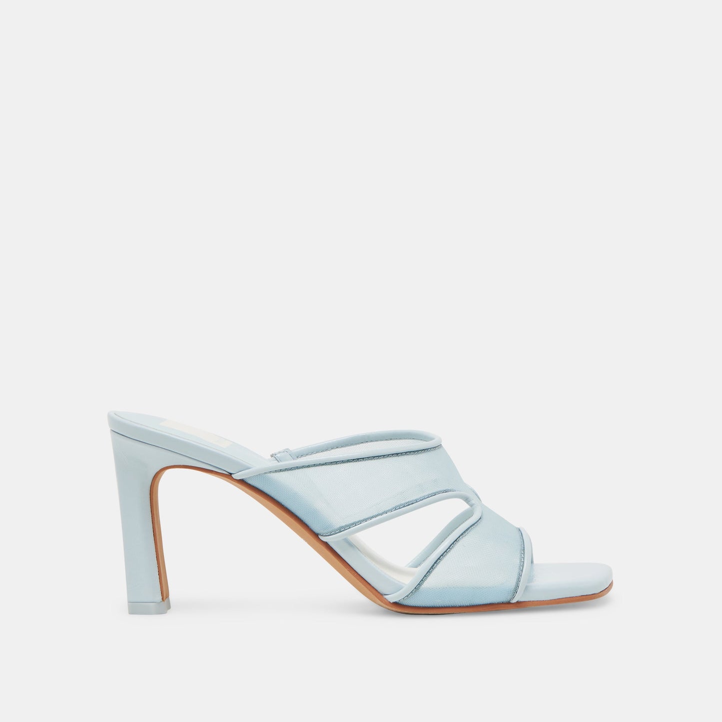 Gitel Wide Ice Blue Mesh Heels