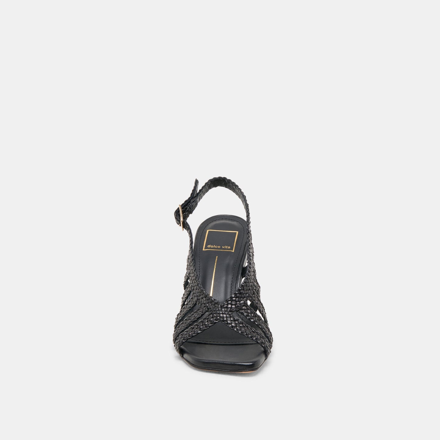 SICILY HEELS BLACK WOVEN LEATHER
 – Dolce Vita